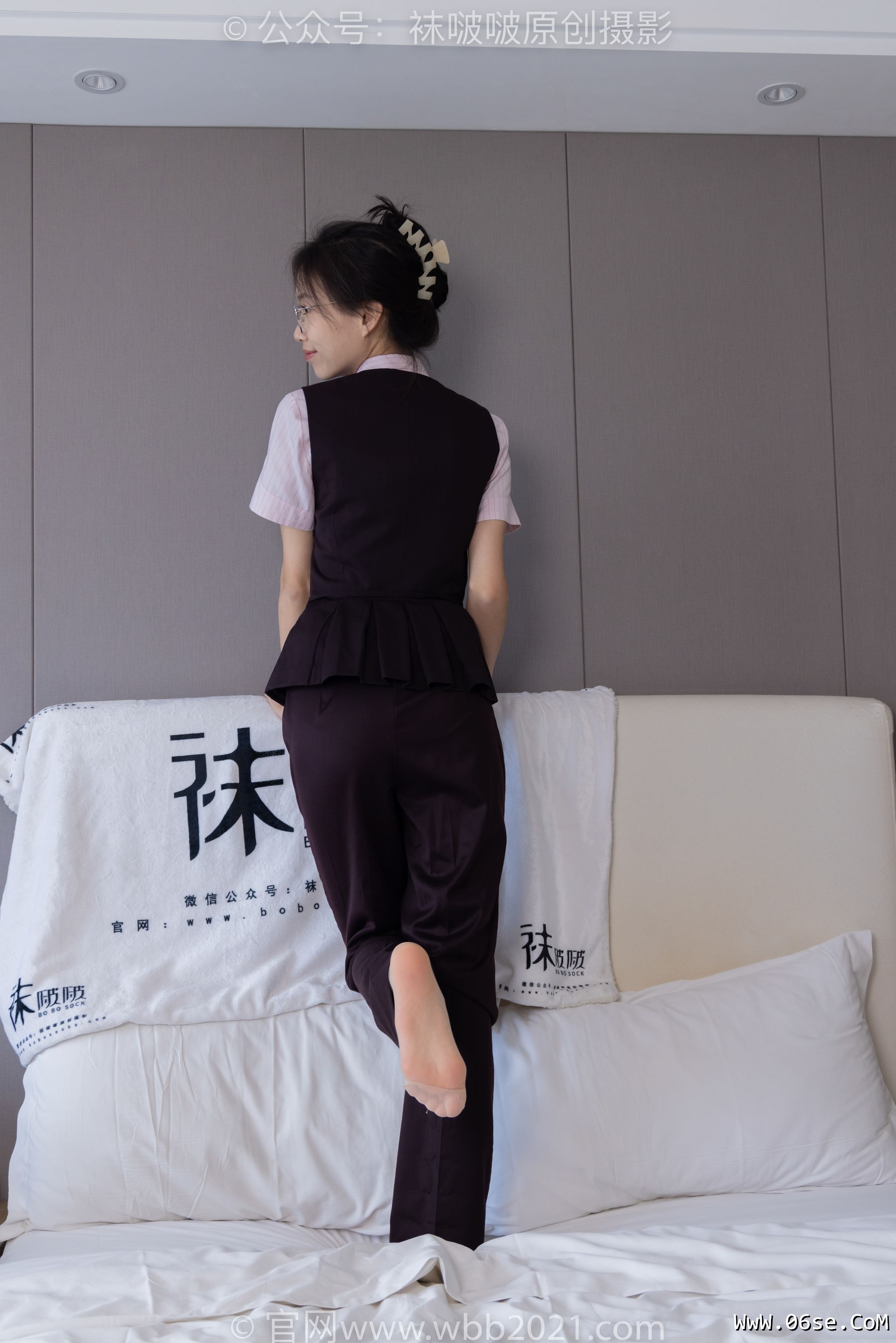 图片[17]-BoBoSocks袜啵啵 No.271 芝士 -平底鞋、短肉丝、银行制服[146P]-六色网