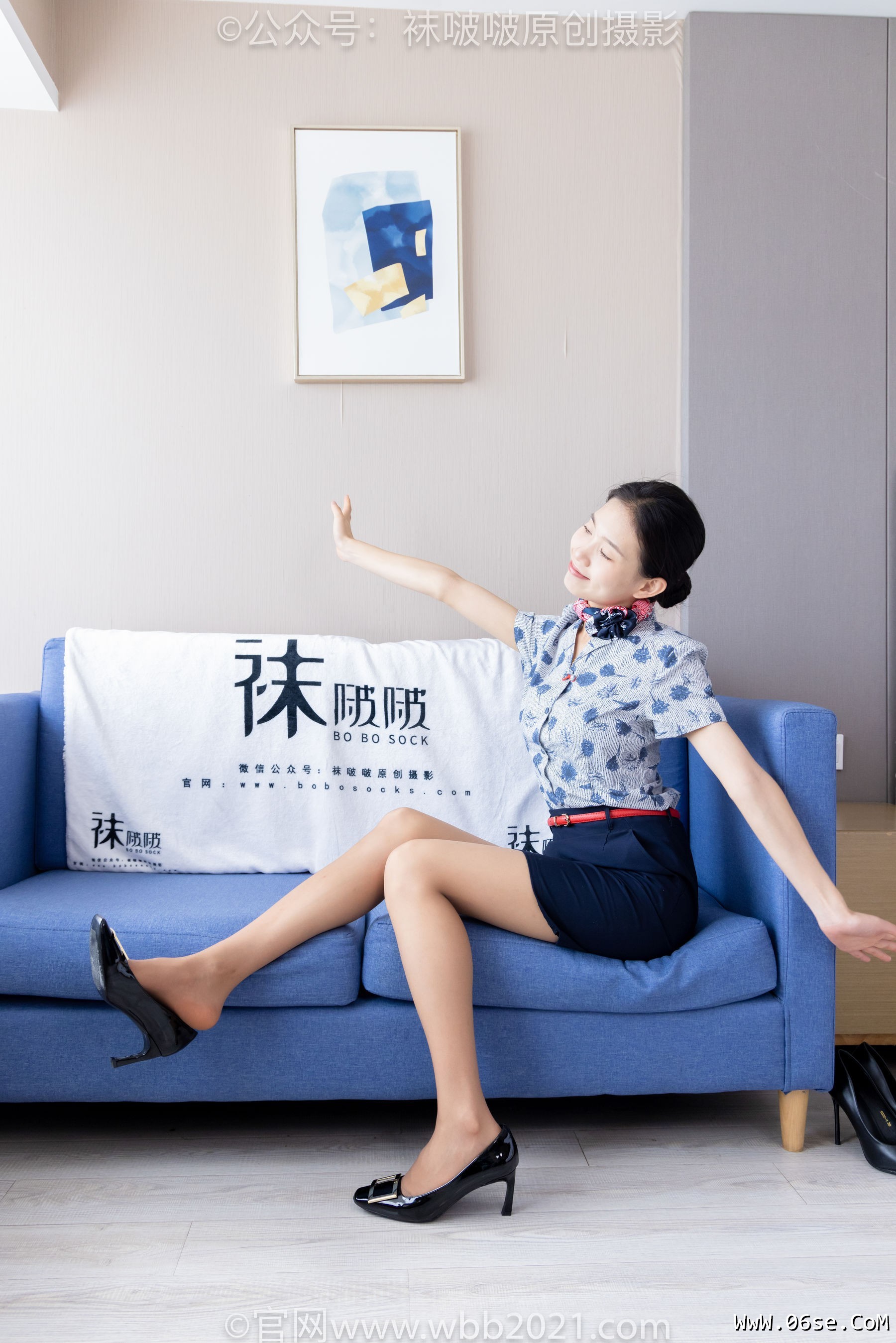 图片[3]-BoBoSocks袜啵啵 No.334 芝士 -东航制服、两双高跟鞋、薄肉丝、薄灰丝[141P]-六色网