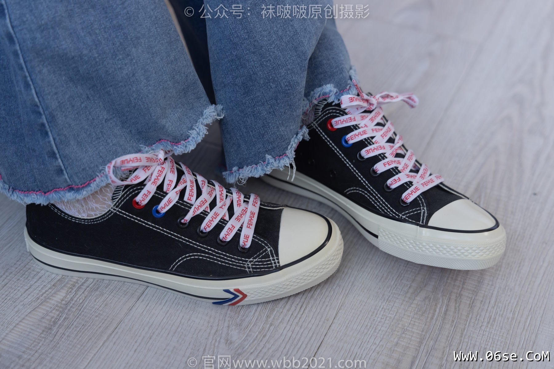 图片[104]-BoBoSocks袜啵啵 No.231 小甜豆-板鞋、白色蕾丝袜、可拆卸牛仔裤、裤里丝[154P]-六色网