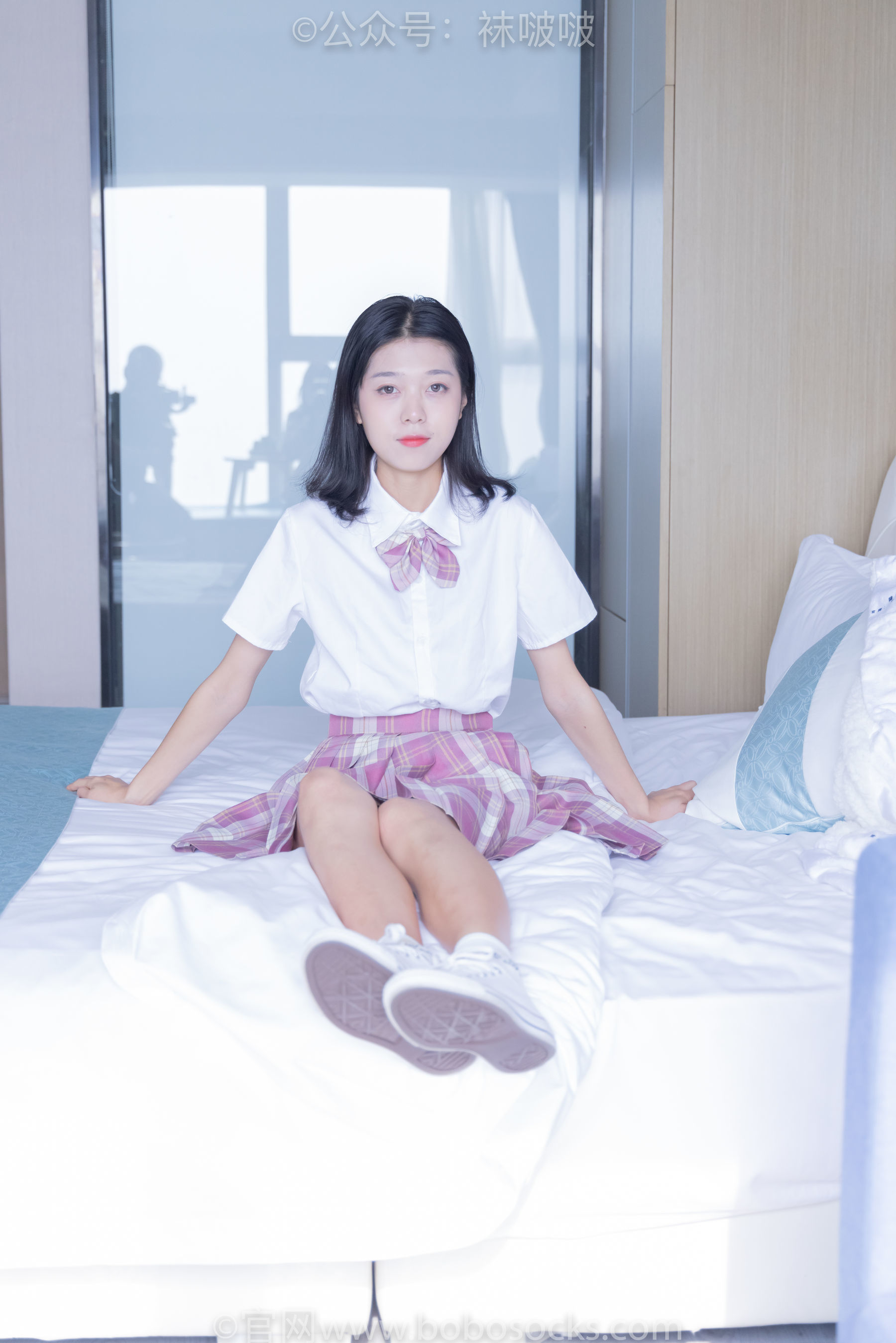 图片[33]-BoBoSocks袜啵啵 No.052 瑶瑶-JK制服、帆布鞋、白棉袜、裸足[133P]-六色网