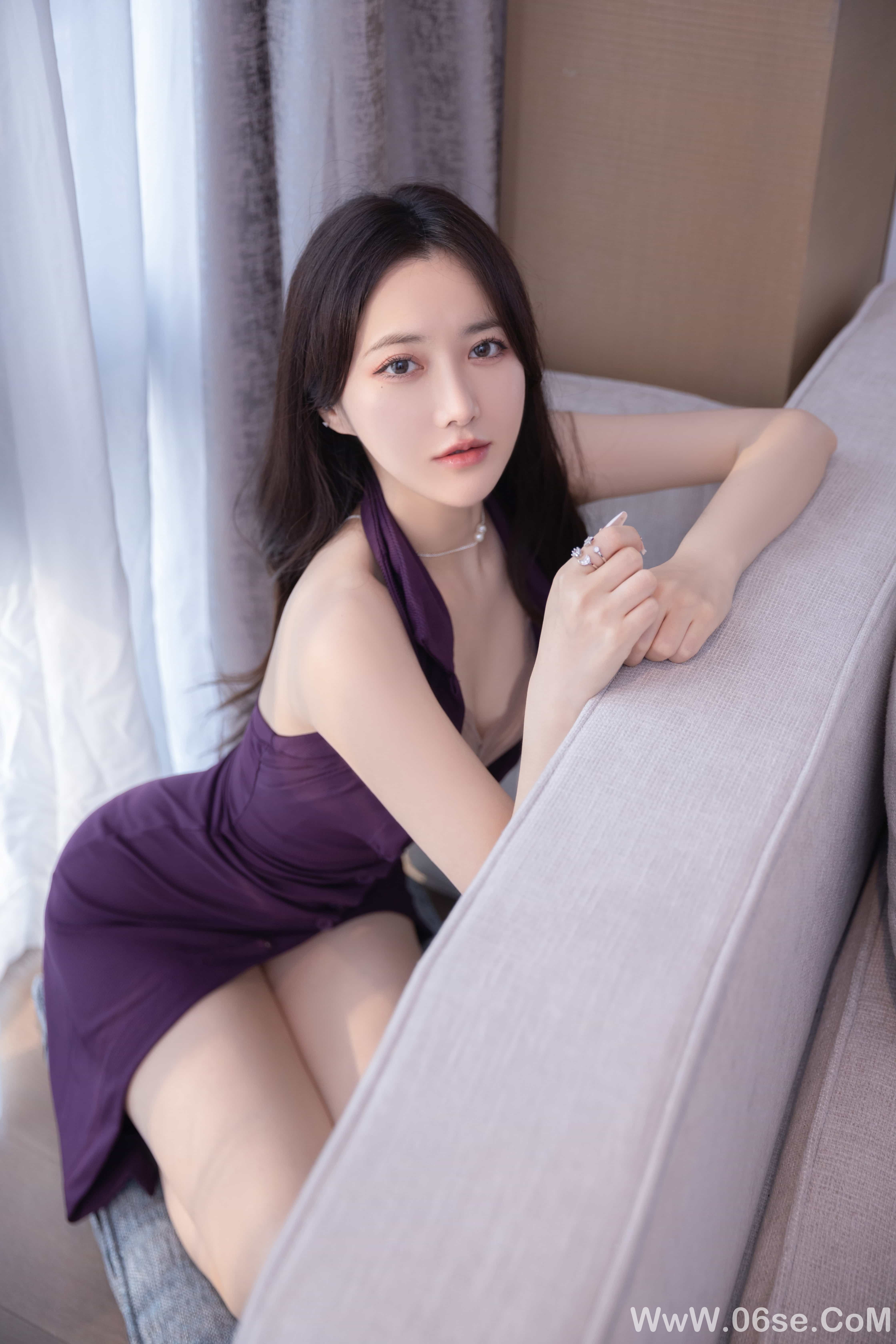 图片[64]-秀人名模鱼子酱Fish内部私购未上架《紫衣佳人》写真[107P]-六色网