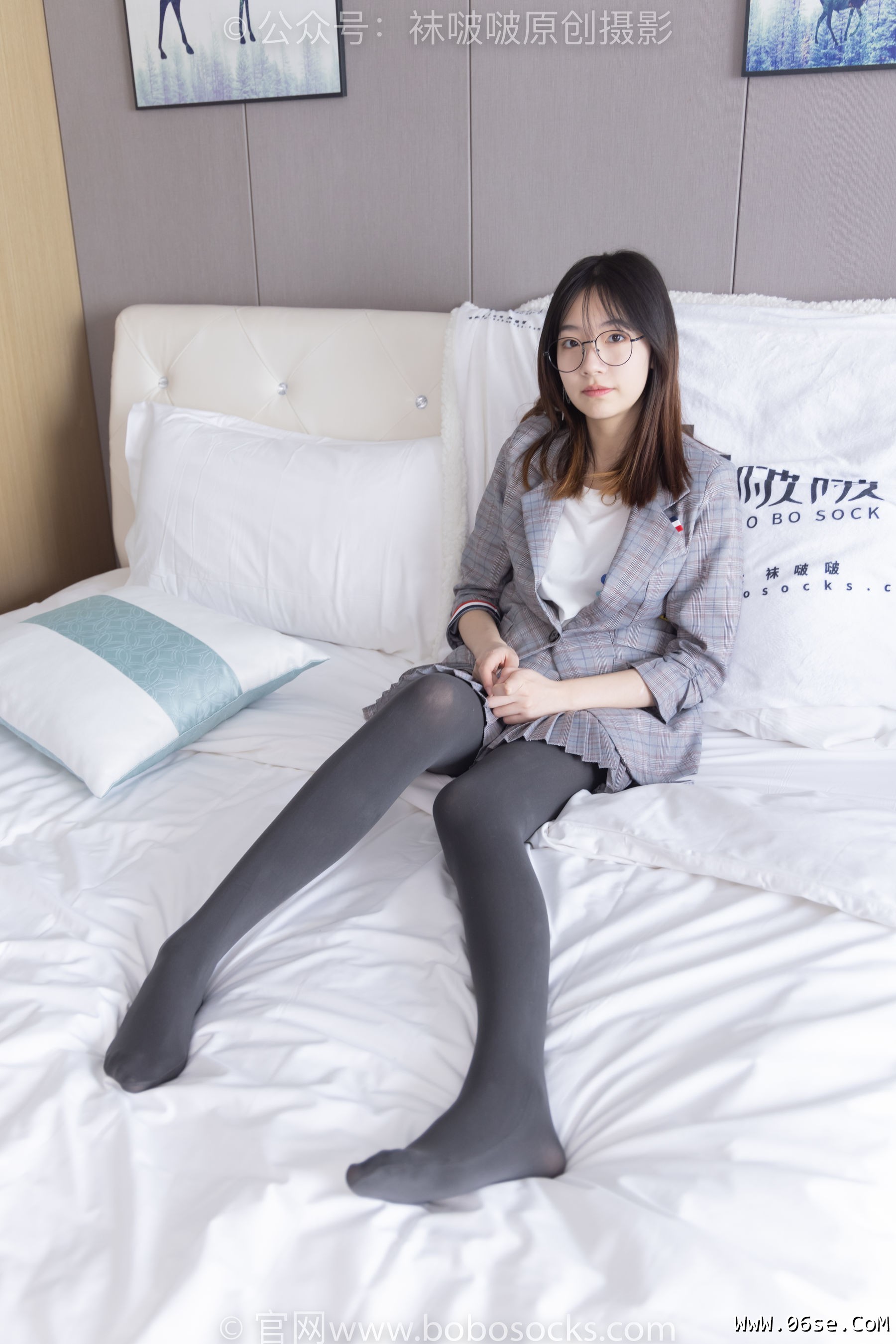 图片[18]-BoBoSocks袜啵啵 No.210 小甜豆 -皮鞋、厚灰丝、ol装[140P]-六色网
