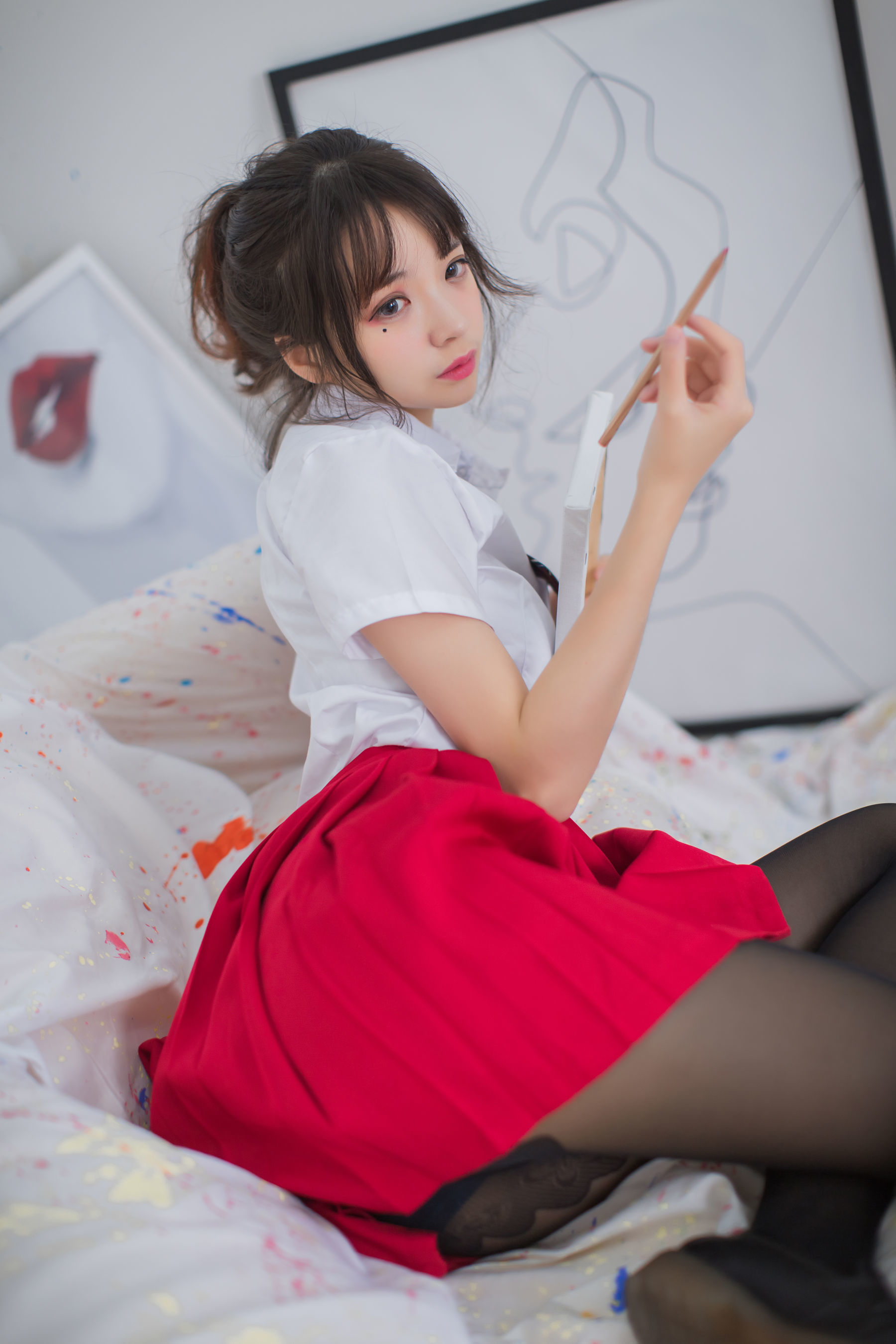 图片[4]-疯猫ss 画室JK少女[23P]-六色网