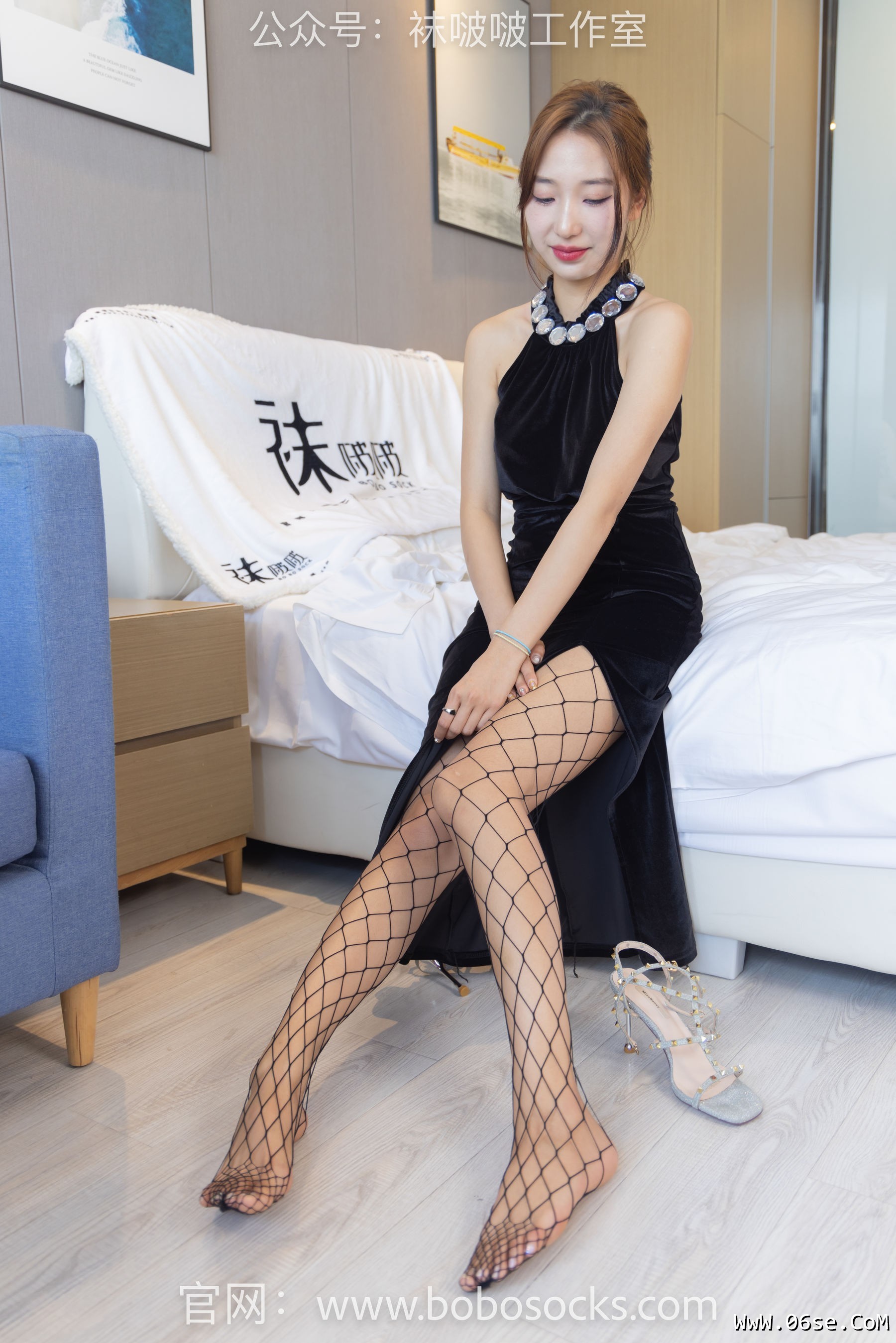 图片[130]-BoBoSocks袜啵啵 No.113 果果-高跟鞋、黑色网袜[141P]-六色网