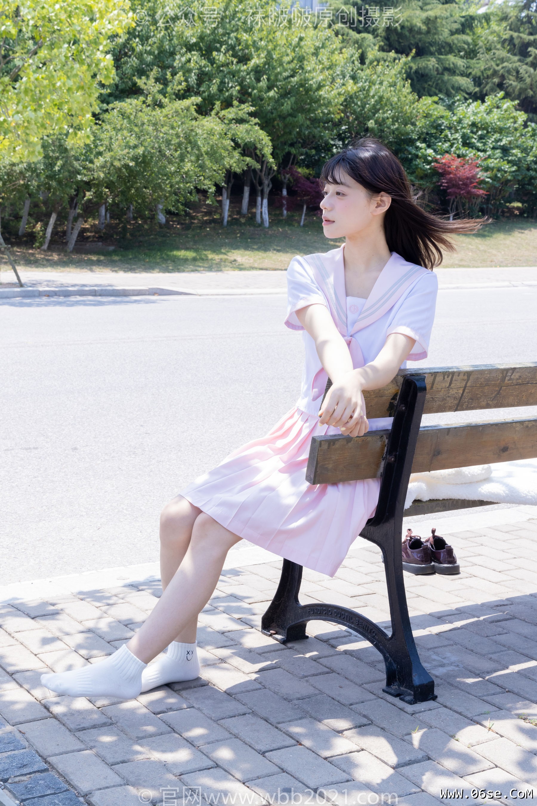 图片[14]-BoBoSocks袜啵啵 No.399 糯米 -皮鞋、白棉袜、jk制服[145P]-六色网
