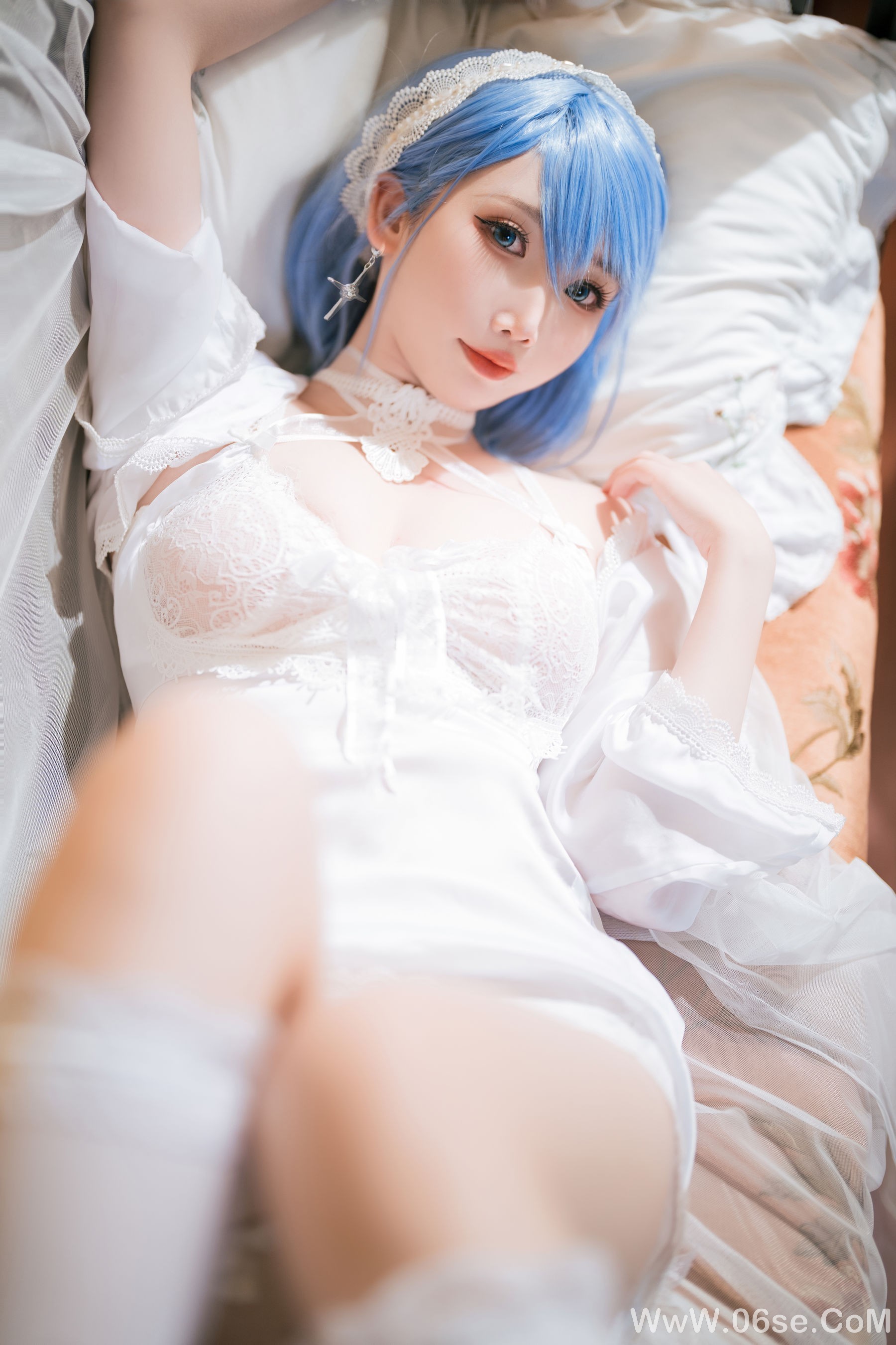 图片[12]-可爱人气Coser 面饼仙儿 – 碧蓝航线 恰巴耶夫睡衣[43P]-六色网