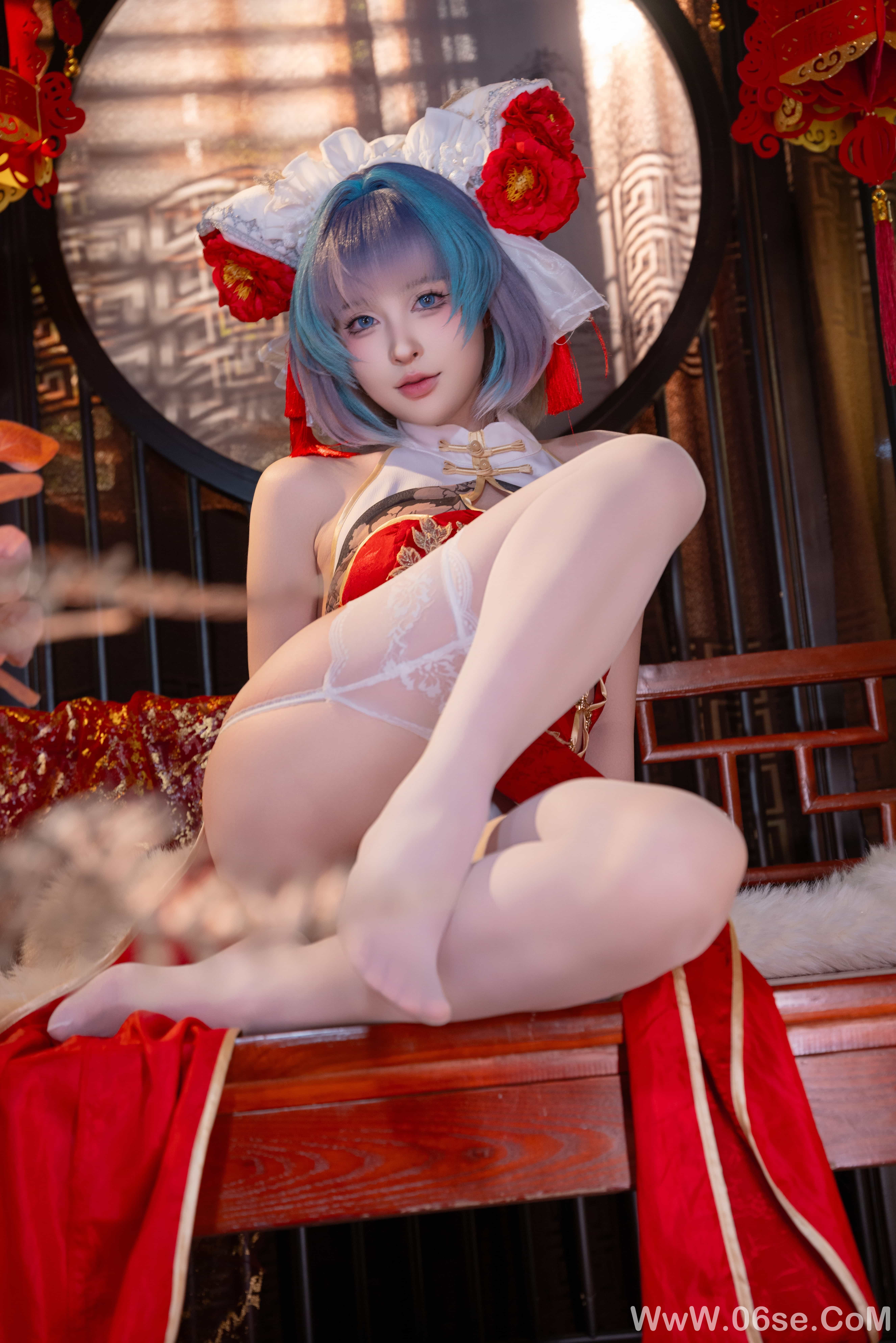 图片[38]-清水由乃 – 碧蓝航线 柴郡 新春旗袍[71P]-六色网