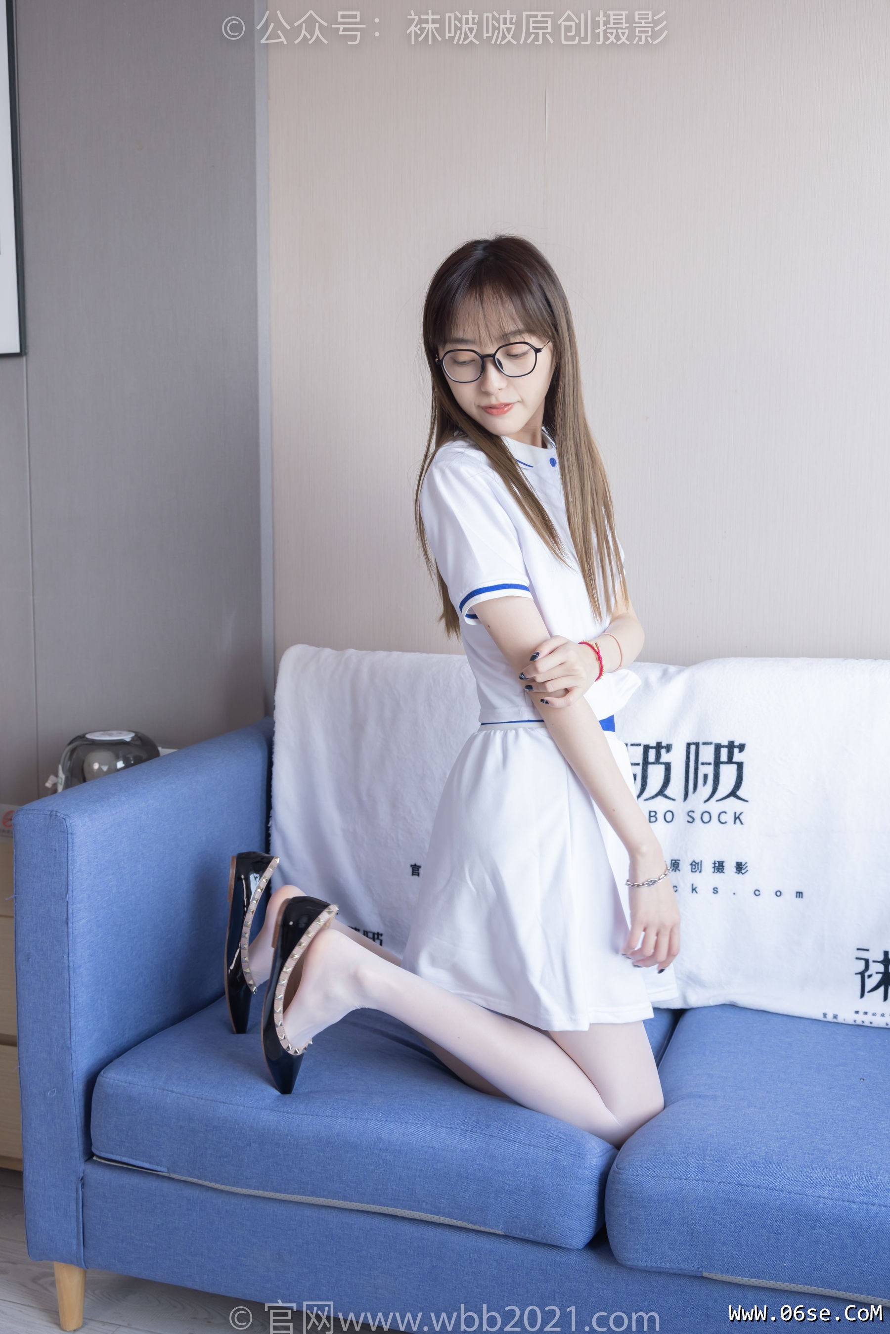 图片[112]-BoBoSocks袜啵啵 No.344 稚予 -板鞋、平底鞋、白丝[150P]-六色网