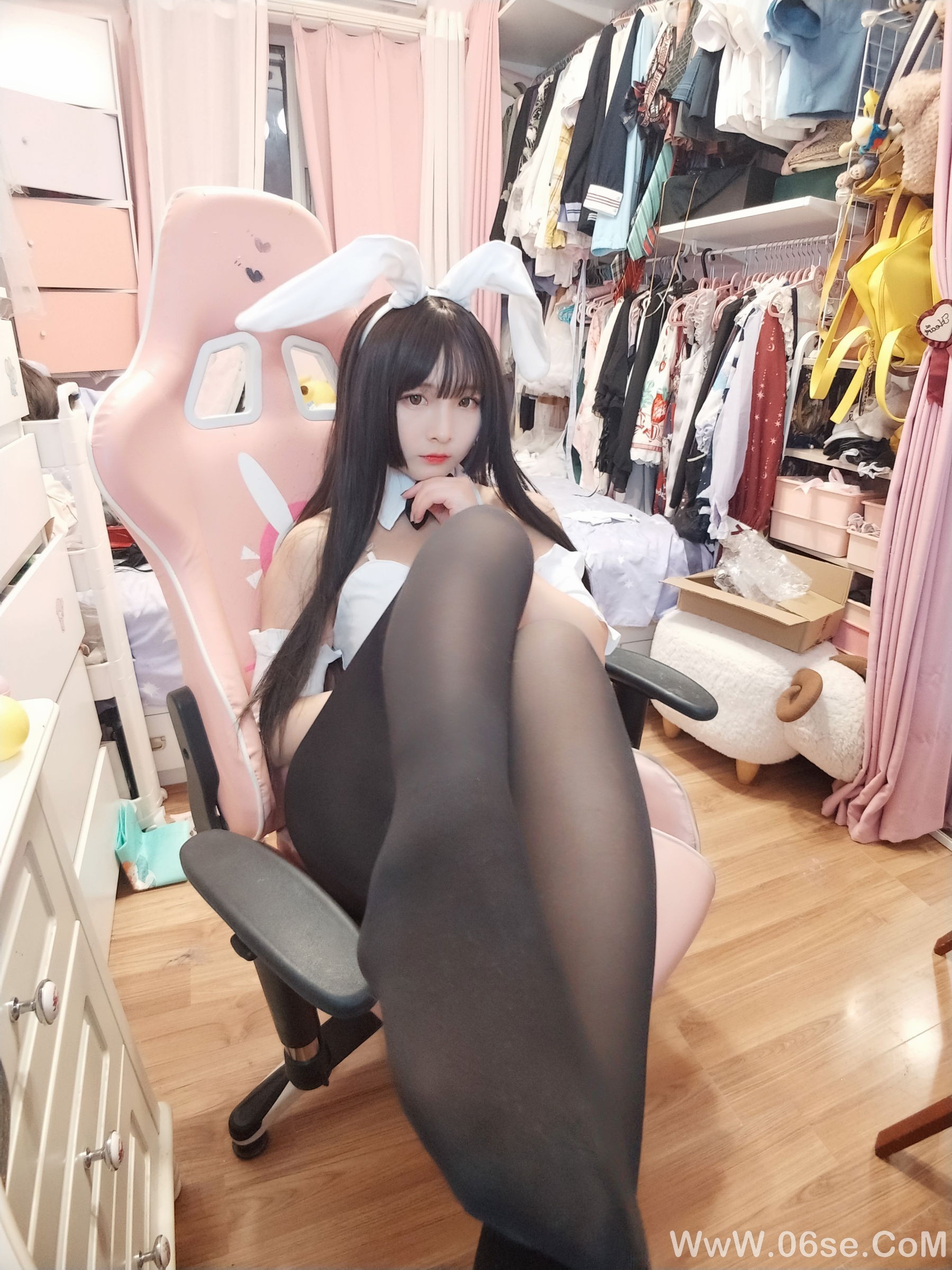 图片[22]-二次元美女古川kagura 黑丝兔女郎[24P]-六色网