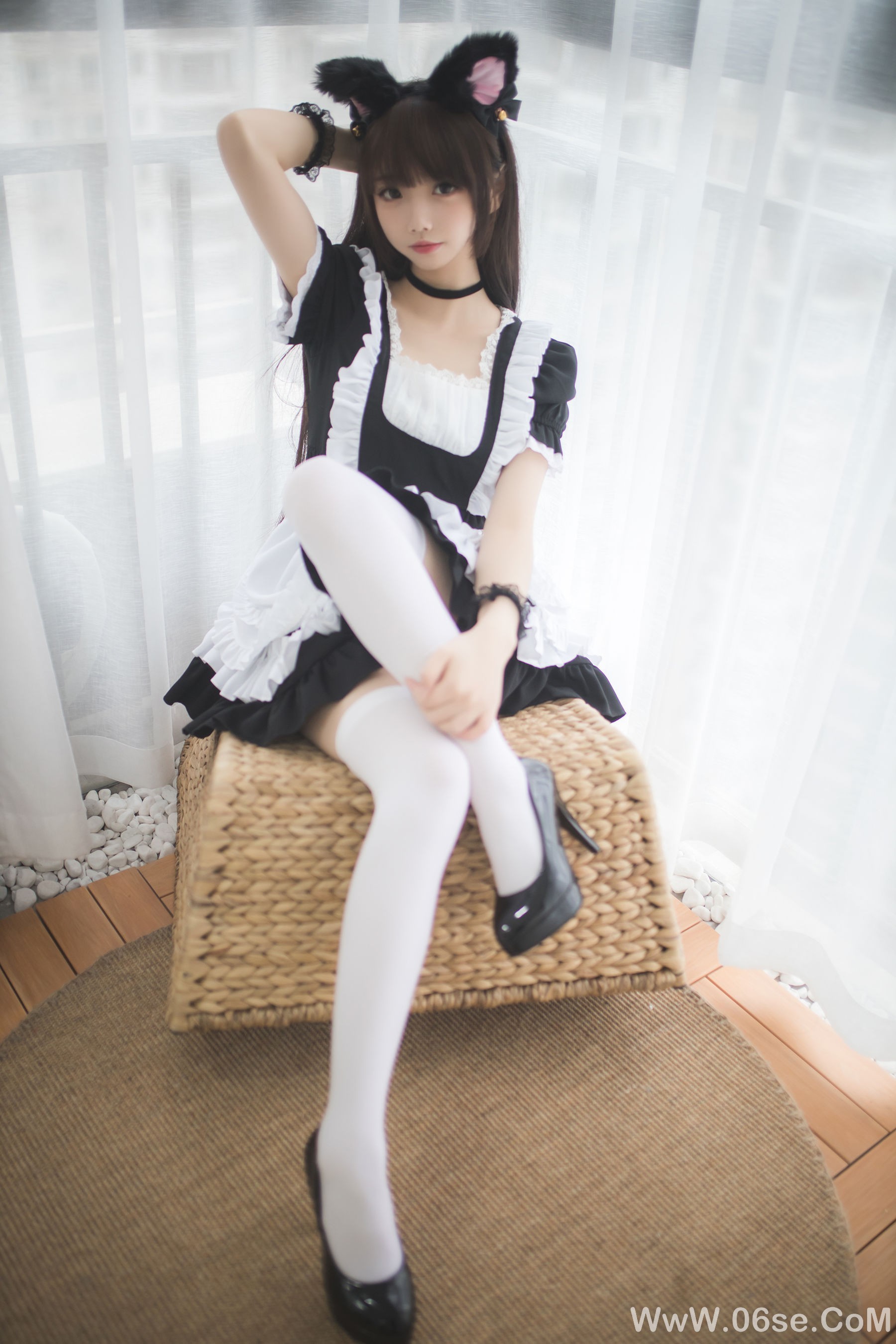 图片[13]-Cos小姐姐雪琪 白丝女仆[30P]-六色网