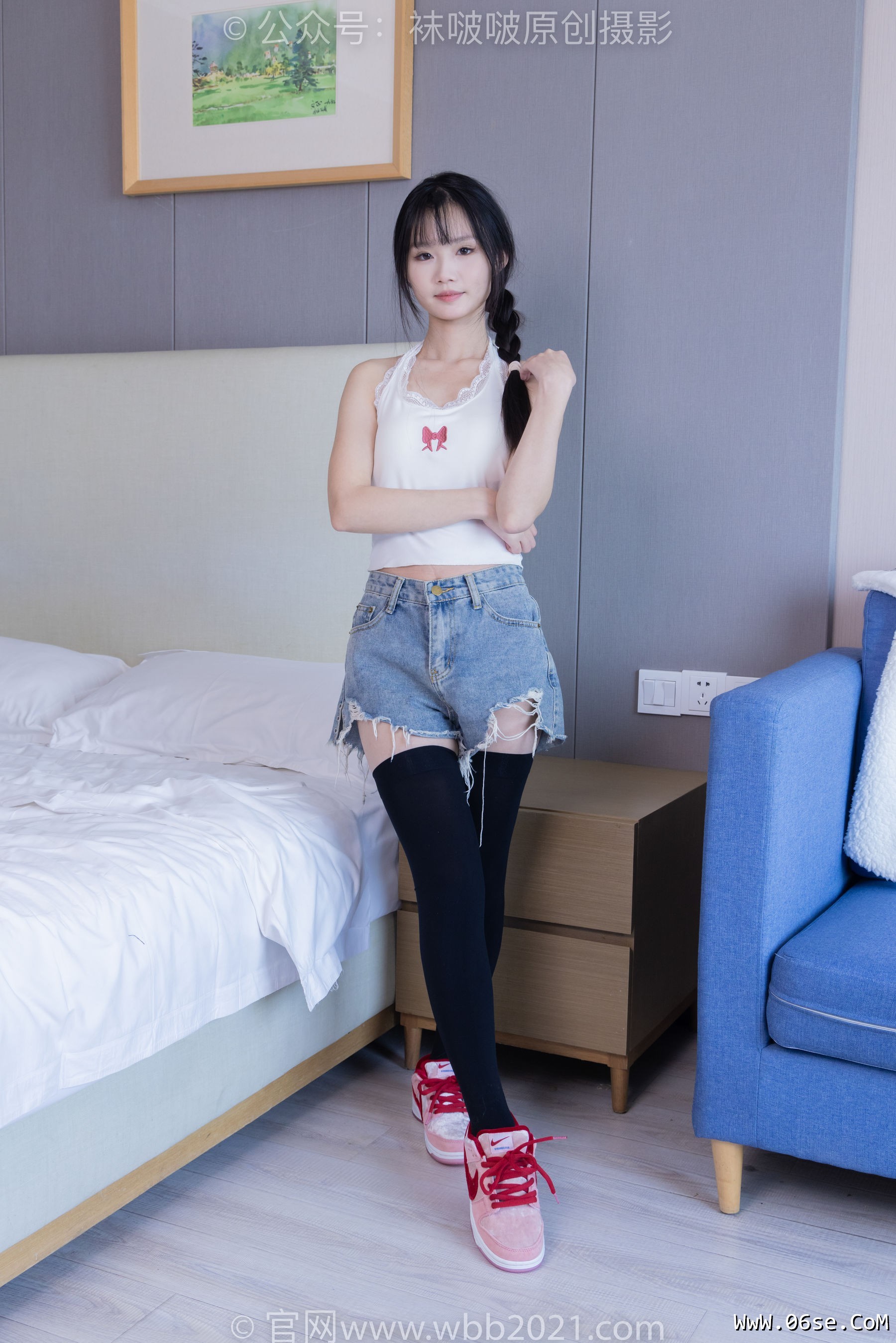 图片[72]-BoBoSocks袜啵啵 No.390 甜甜圈 -板鞋、厚黑丝大腿袜、厚白丝大腿袜[148P]-六色网