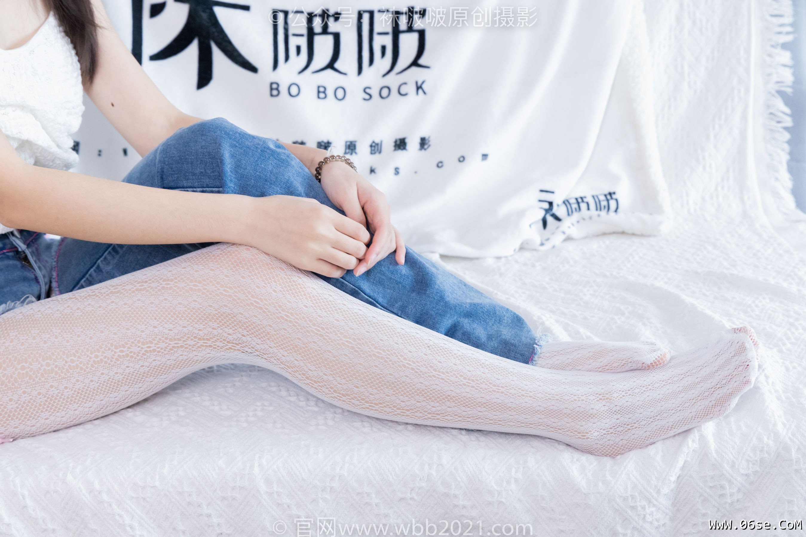 图片[98]-BoBoSocks袜啵啵 No.372 甜甜圈 -板鞋、白色蕾丝袜、可拆卸牛仔裤、裤里丝[140P]-六色网