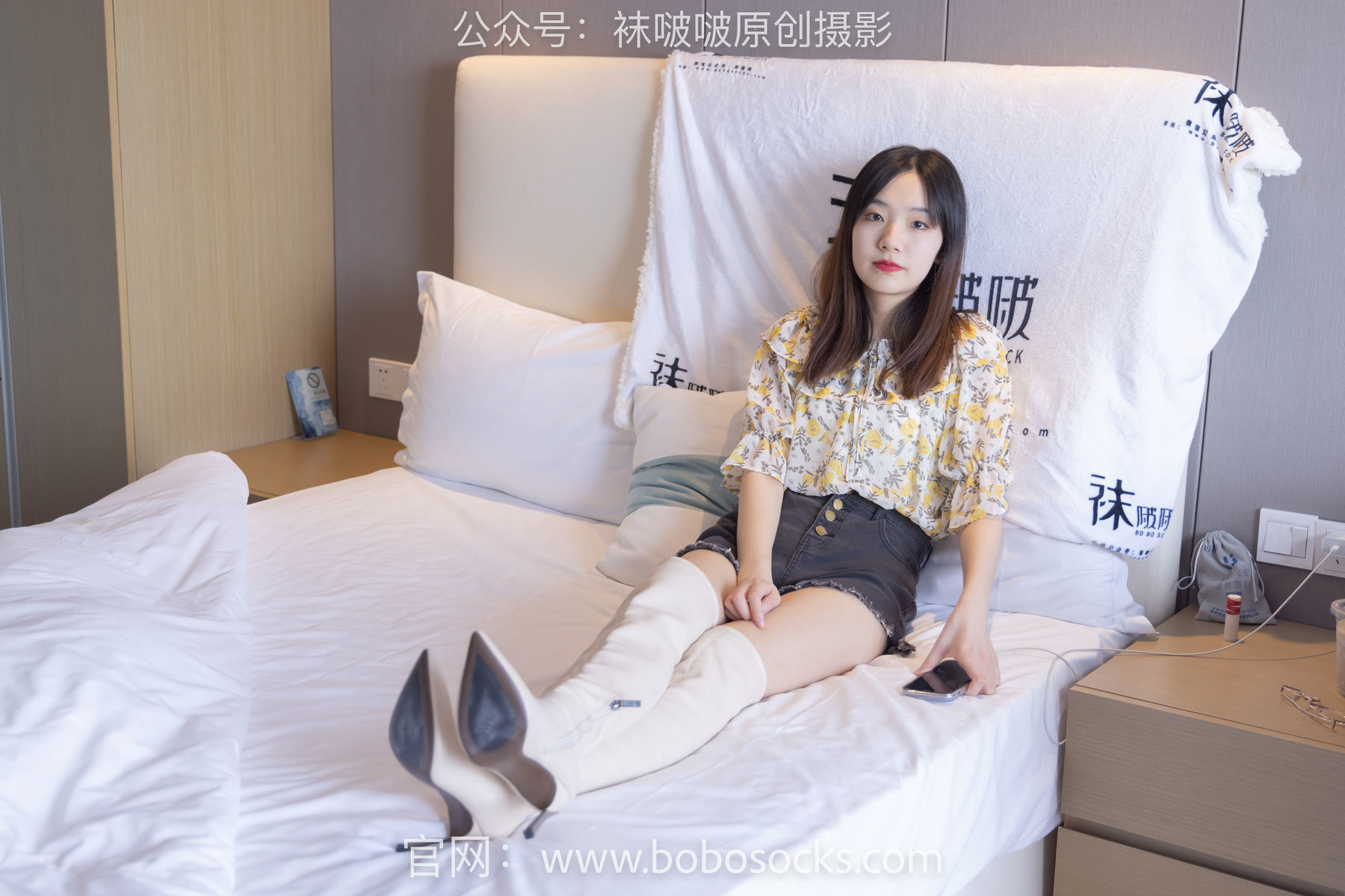 图片[143]-BoBoSocks袜啵啵 No.136 小甜豆-高跟长靴、白棉袜、裸足[200P]-六色网