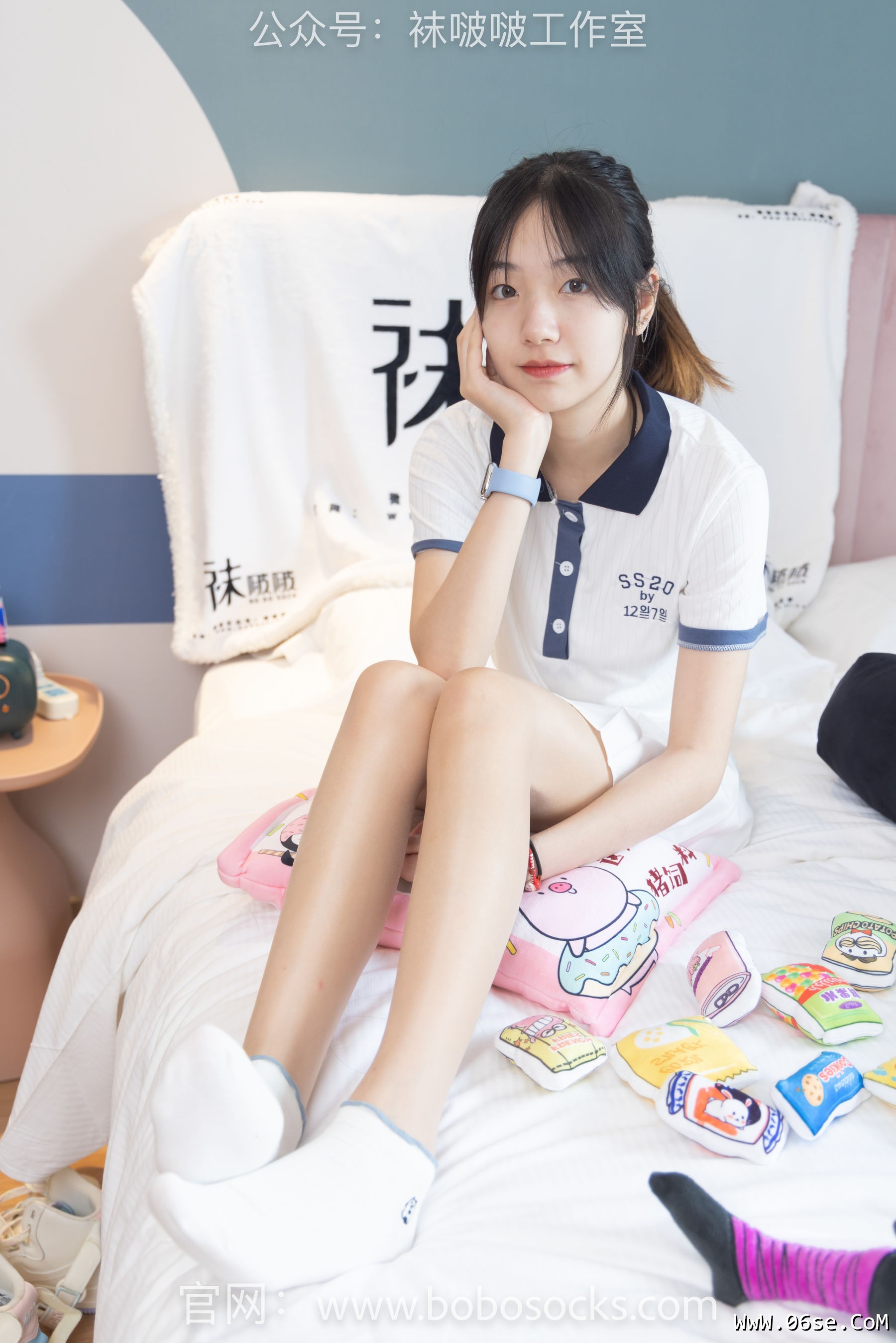 图片[72]-BoBoSocks袜啵啵 No.096 小甜豆-板鞋、白棉袜、油亮肉丝[145P]-六色网