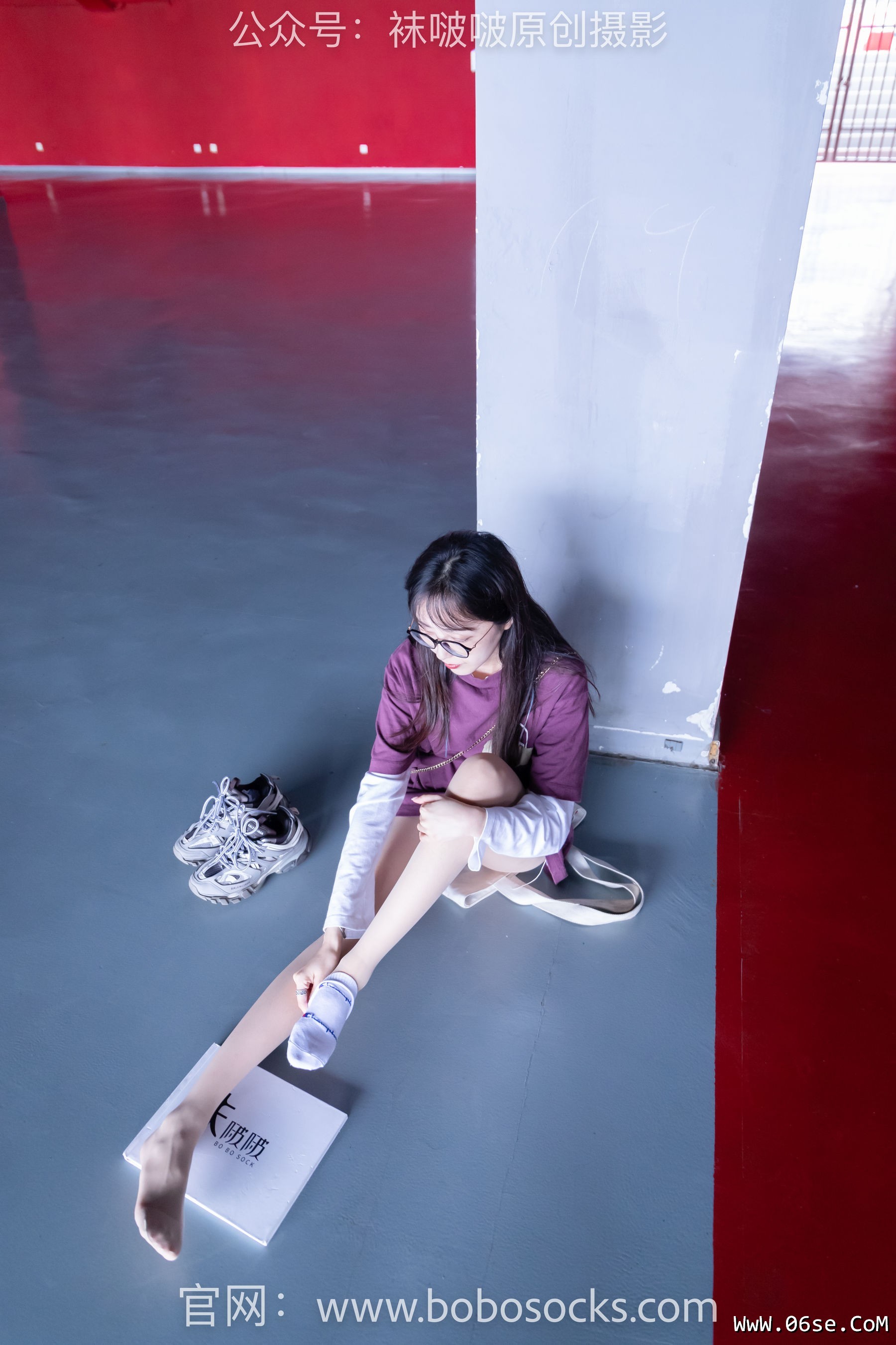图片[117]-BoBoSocks袜啵啵 积分限定作品010 稚予-巴黎世家运动鞋、白棉袜、肉丝[144P]-六色网