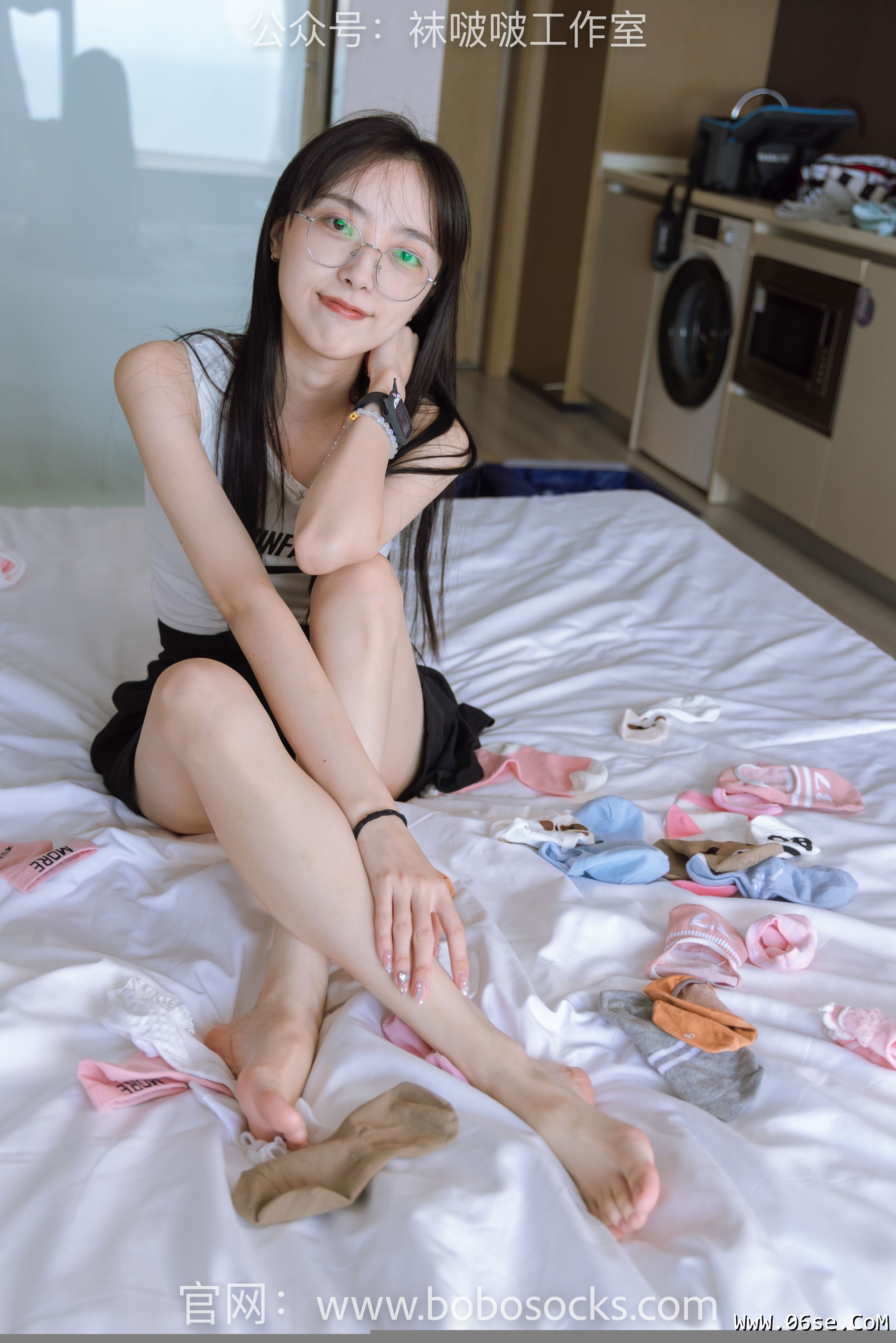 图片[43]-BoBoSocks袜啵啵 No.127 稚予-麦昆板鞋、两双自然穿旧棉袜、裸足[139P]-六色网