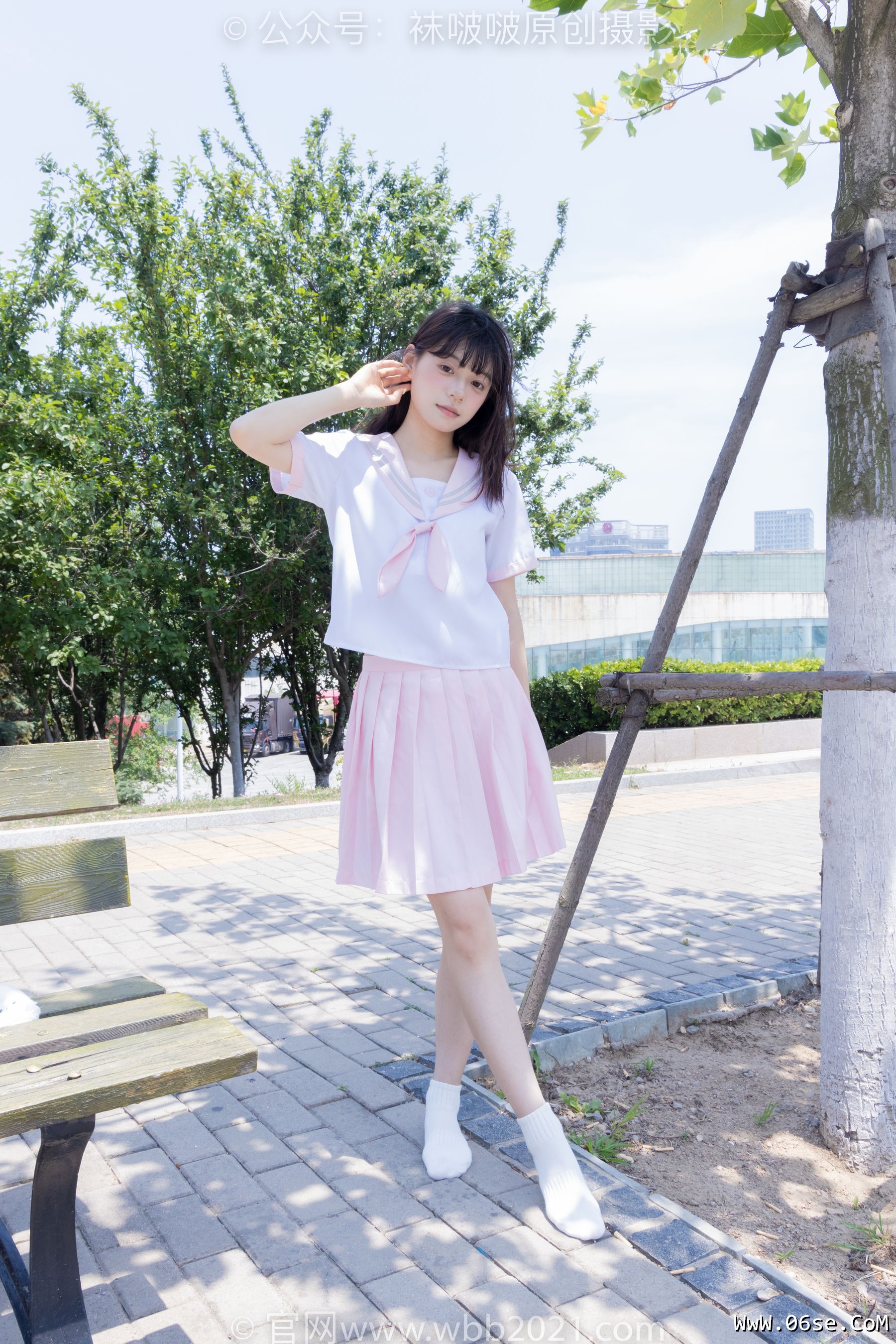 图片[123]-BoBoSocks袜啵啵 No.399 糯米 -皮鞋、白棉袜、jk制服[145P]-六色网