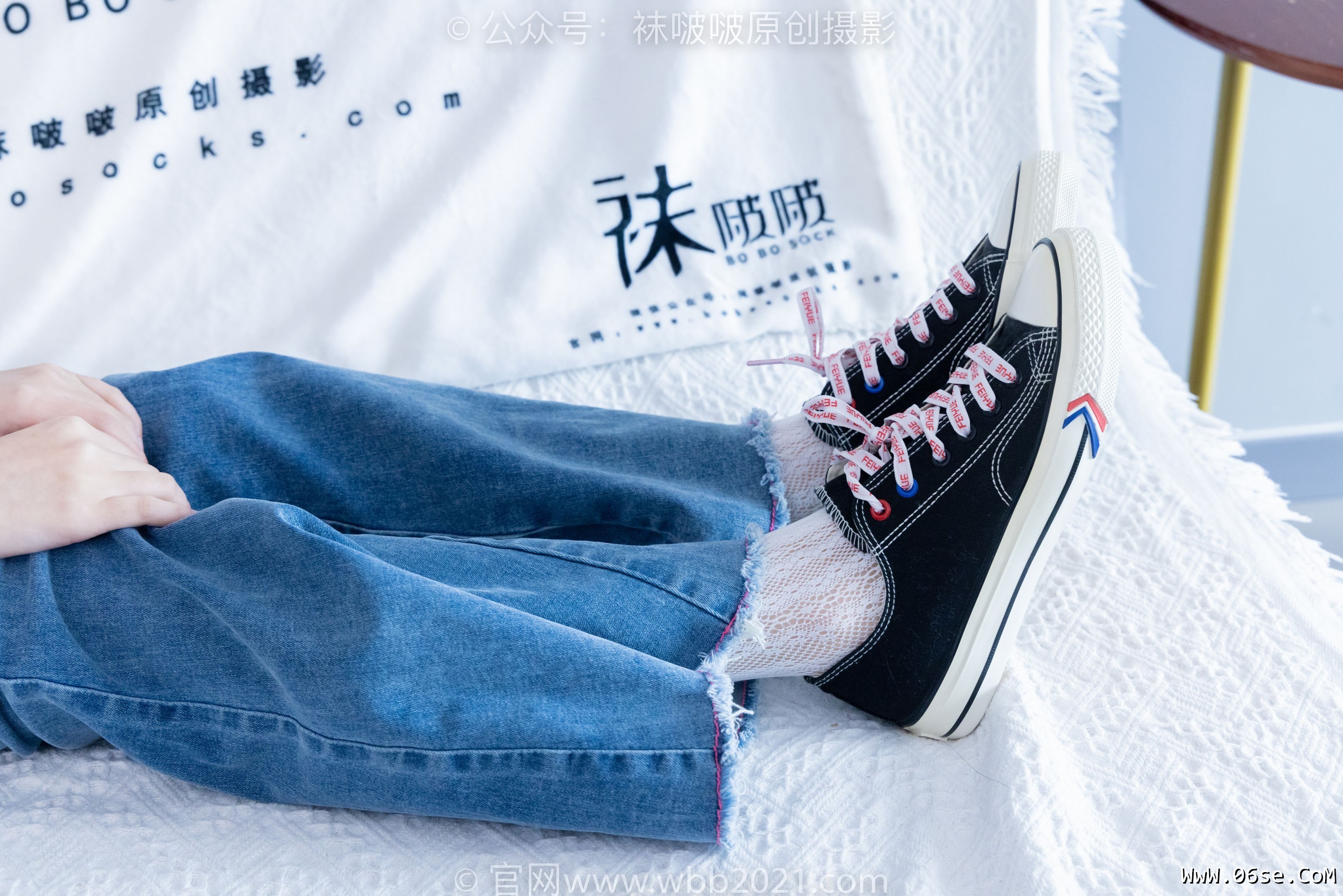 图片[62]-BoBoSocks袜啵啵 No.372 甜甜圈 -板鞋、白色蕾丝袜、可拆卸牛仔裤、裤里丝[140P]-六色网