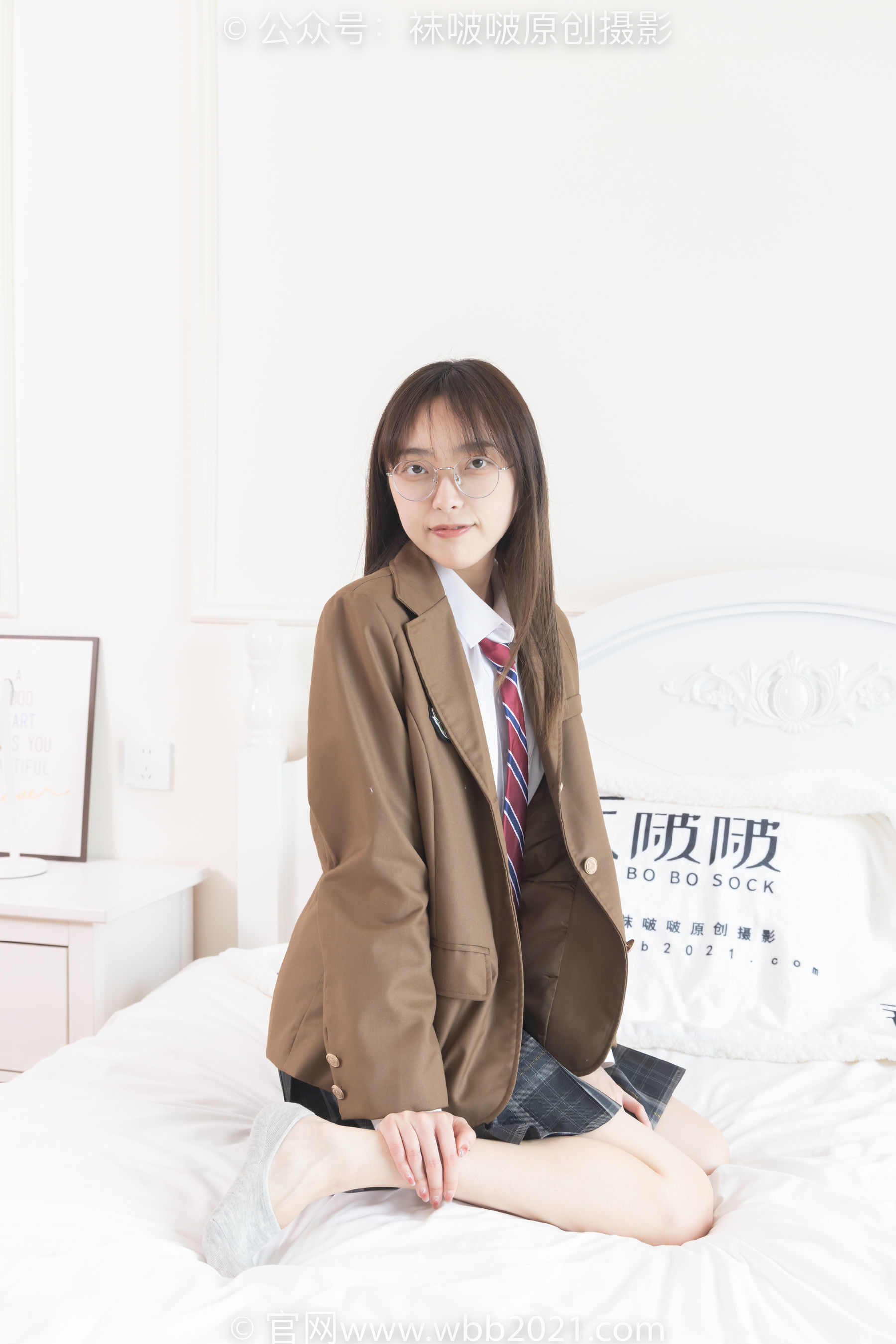图片[92]-BoBoSocks袜啵啵 No.370 稚予 -板鞋、白棉袜、灰色棉船袜[140P]-六色网