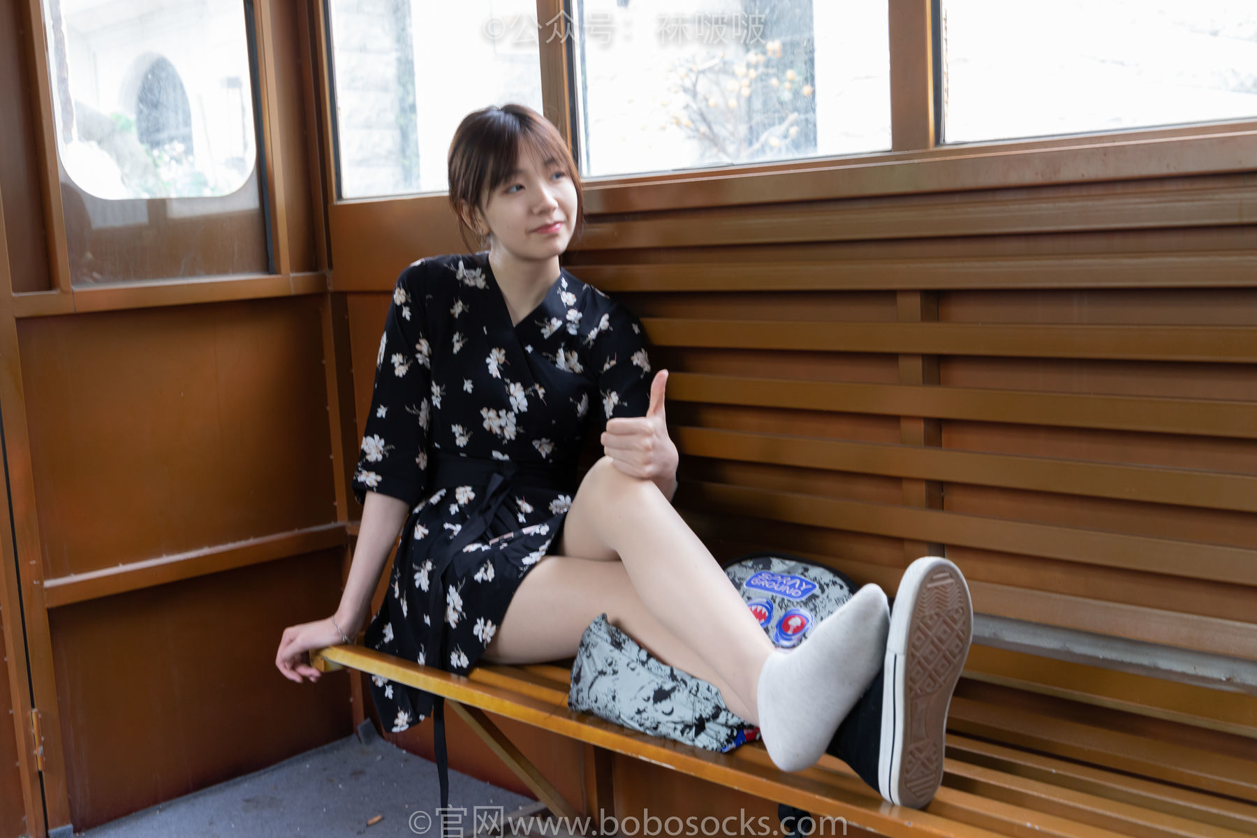 图片[61]-BoBoSocks袜啵啵 No.013 小甜豆-匡威帆布鞋、浅灰色短棉袜、肉丝[132P]-六色网