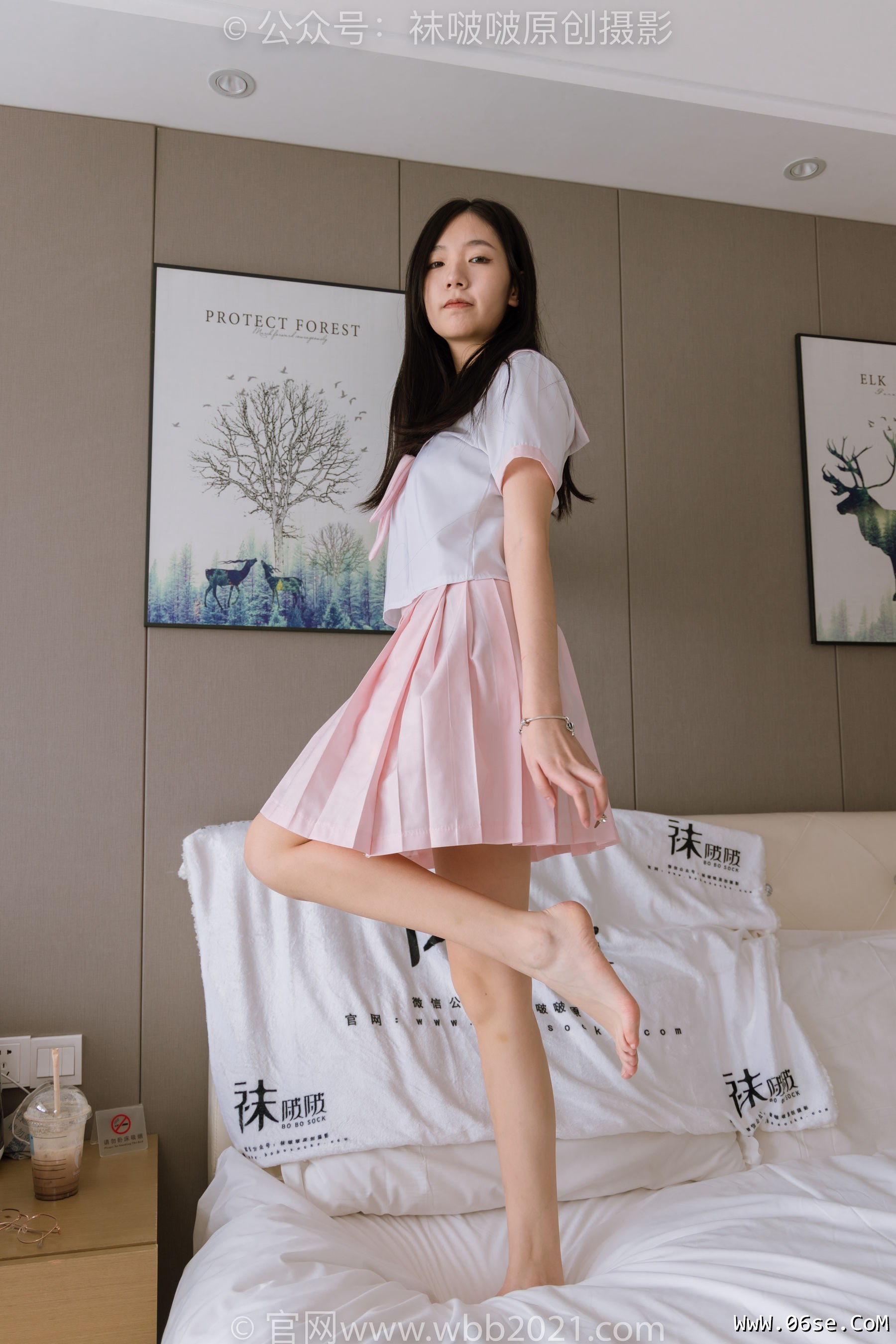 图片[44]-BoBoSocks袜啵啵 No.348 小甜豆 -两双高跟鞋、厚白丝大腿袜、裸足[170P]-六色网