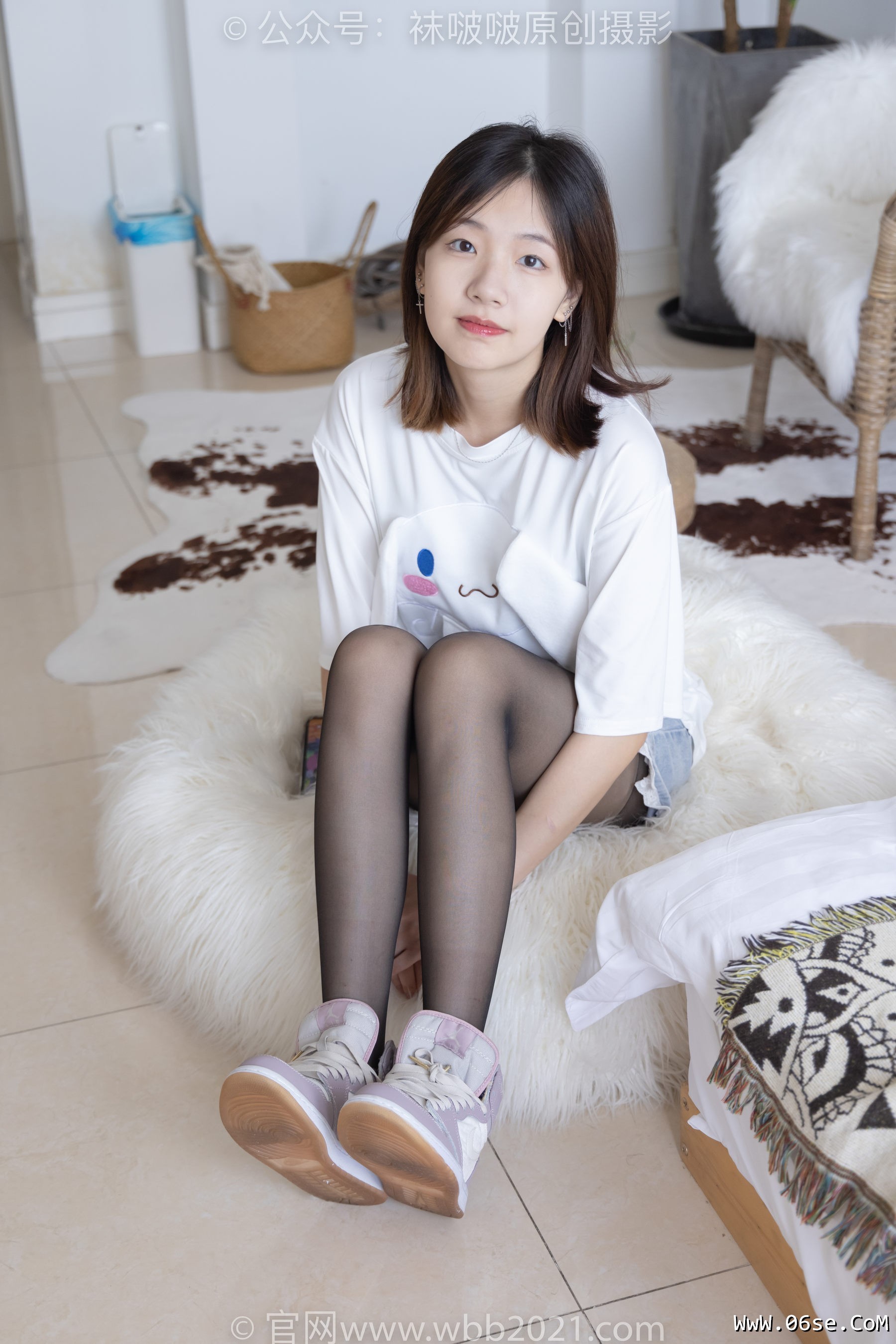 图片[3]-BoBoSocks袜啵啵 No.233 小甜豆-板鞋、黑丝[142P]-六色网