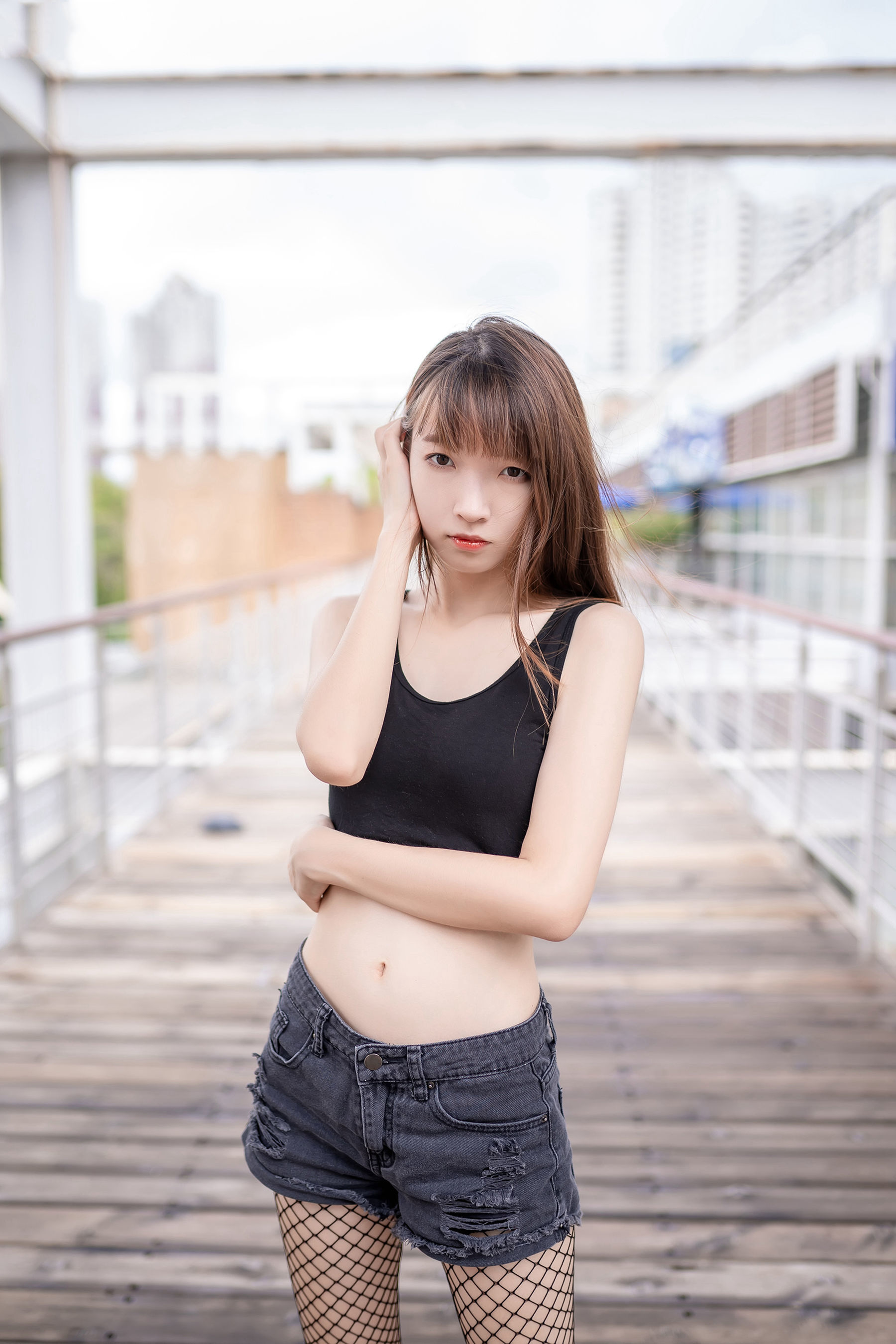 图片[28]-喵糖映画 VOL.422 网袜少女 [50P]-六色网