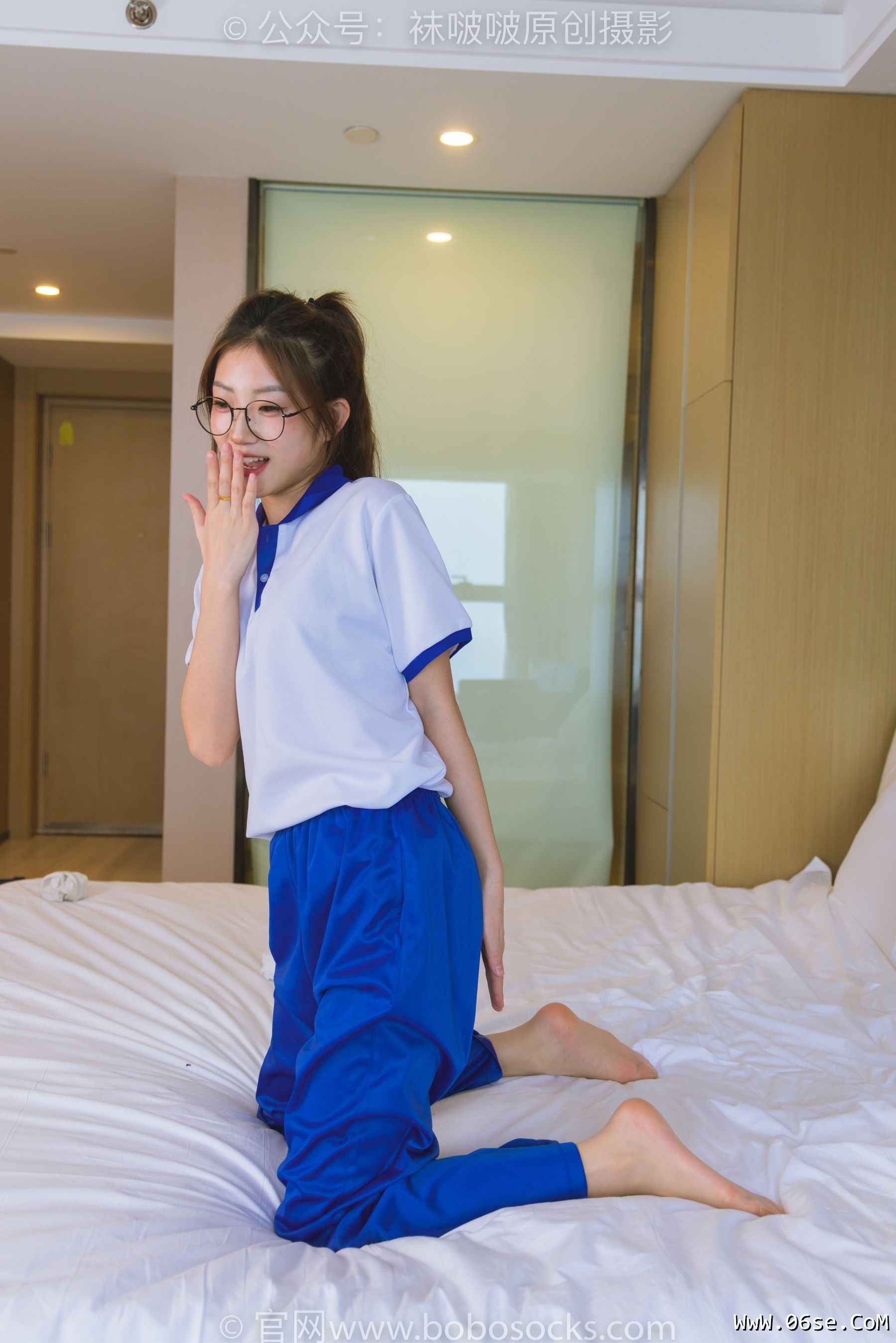 图片[22]-BoBoSocks袜啵啵 No.193 小沫-贝壳头板鞋、白棉袜、肉丝、校服裤里丝[140P]-六色网