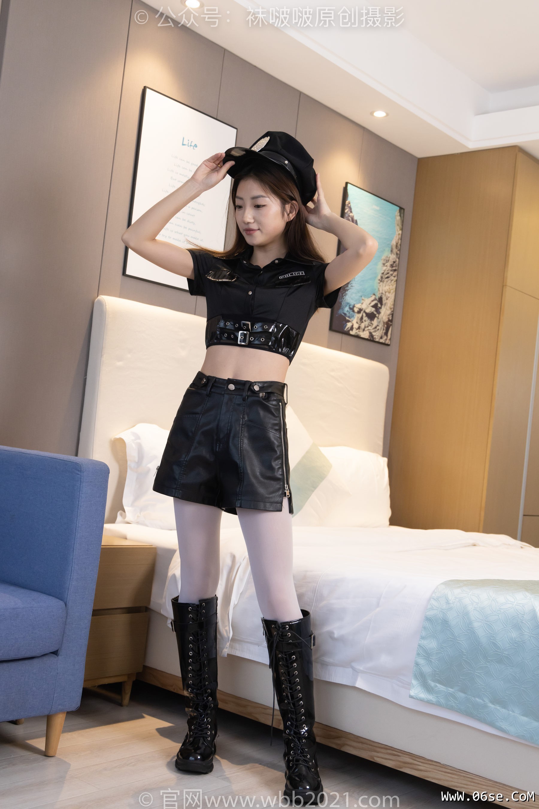 图片[109]-BoBoSocks袜啵啵 No.232 小沫-骑士靴、厚白丝、小女警[140P]-六色网