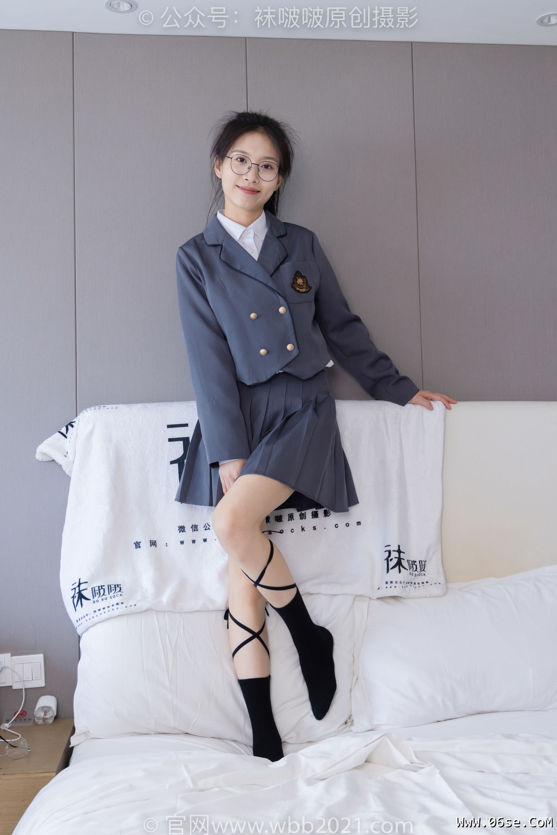 图片[29]-BoBoSocks袜啵啵 No.268 芝士 -黑皮鞋、绑带黑棉袜、学院制服[139P]-六色网