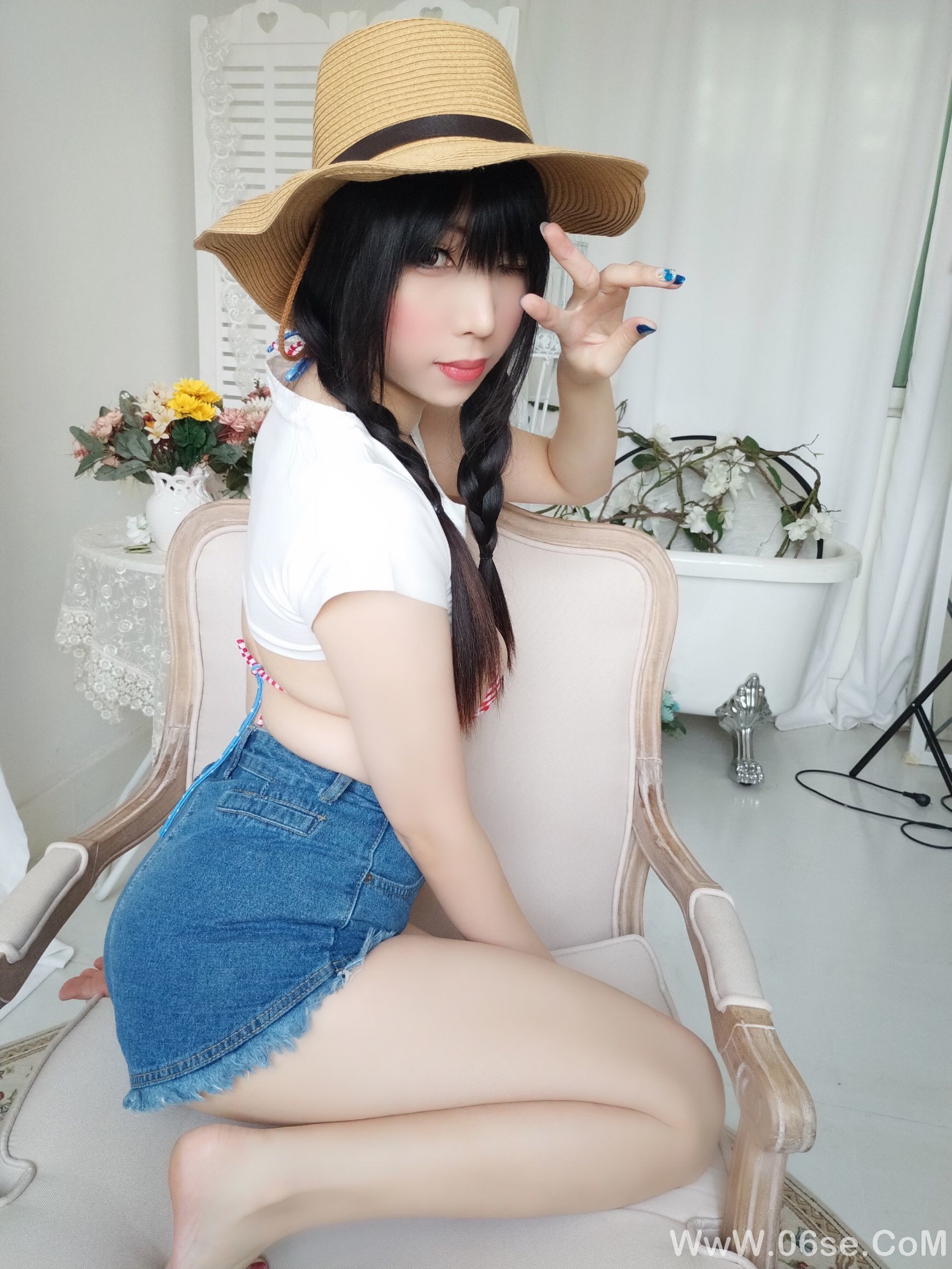 图片[21]-二次元巨乳美女鹿野希 牛仔女郎[84P]-六色网