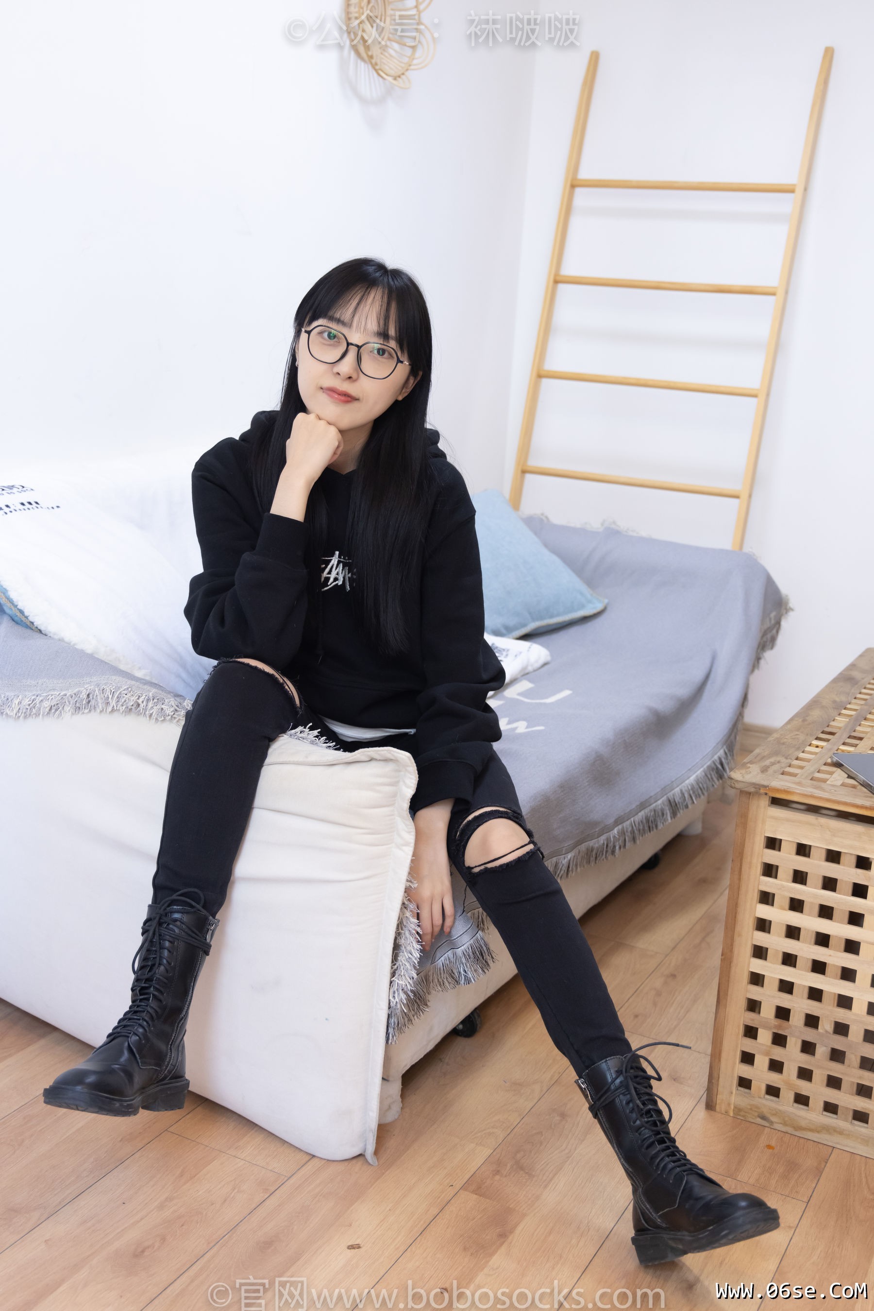 图片[8]-BoBoSocks袜啵啵 No.061 稚予-短靴、白棉袜、裸足[145P]-六色网