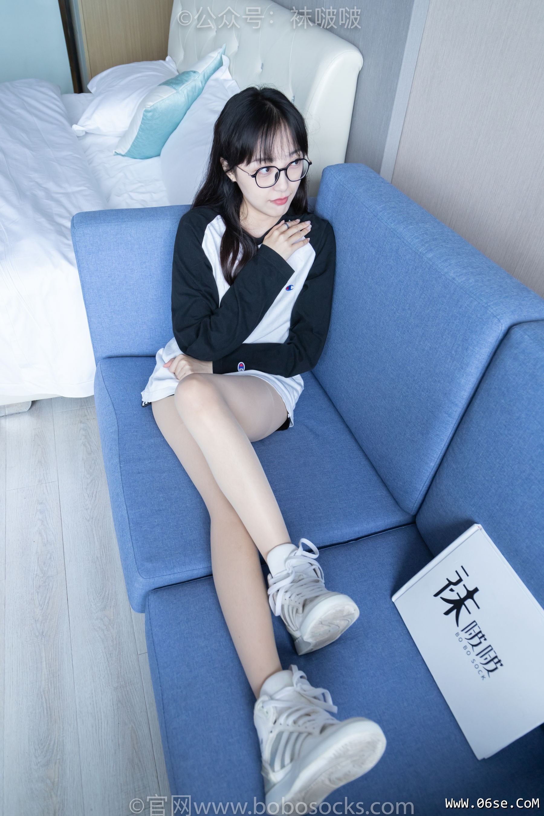 图片[15]-BoBoSocks袜啵啵 No.015 稚予-阿迪板鞋、白色短棉袜、肉丝[148P]-六色网