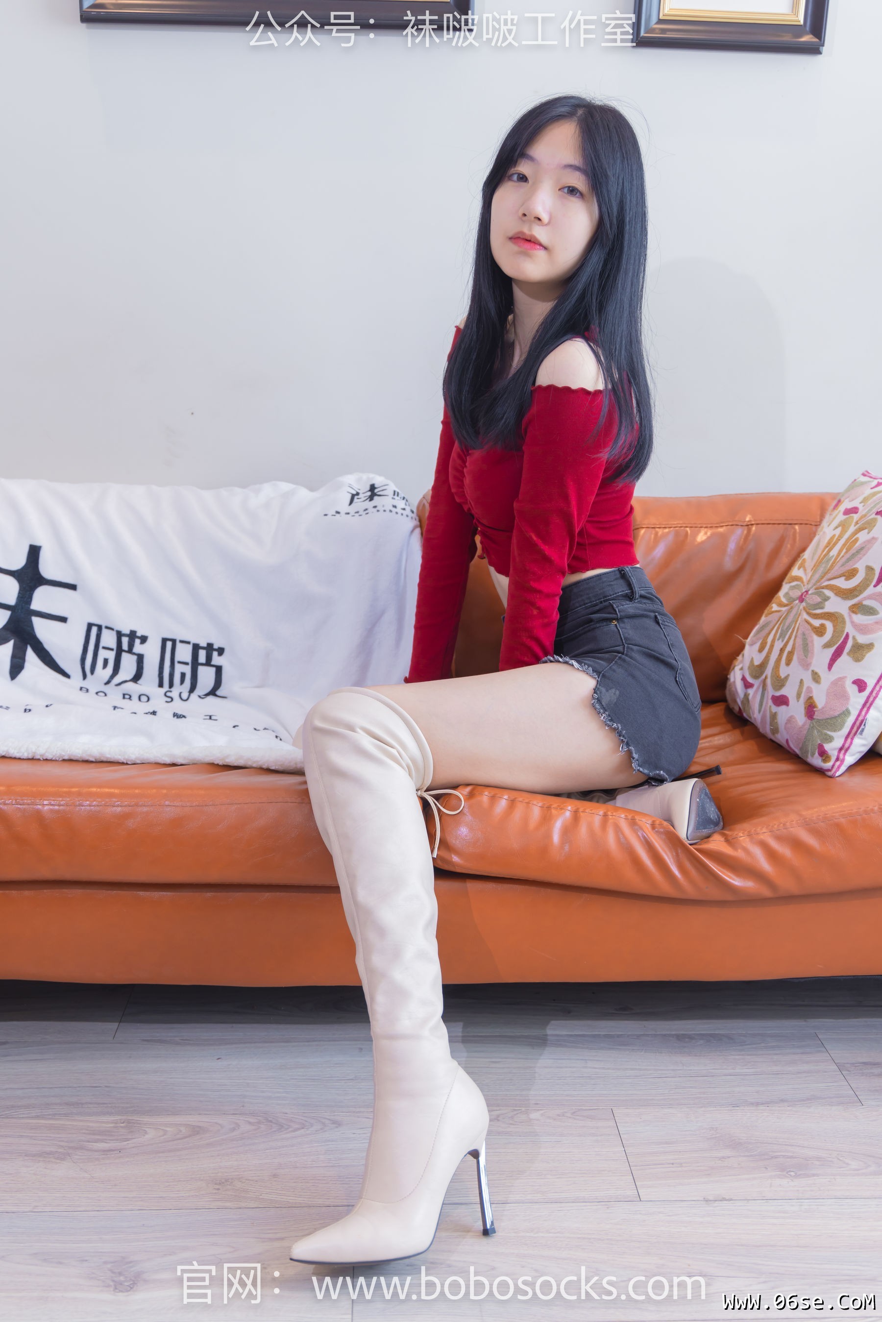图片[117]-BoBoSocks袜啵啵 No.120 小甜豆-高跟长靴、白棉袜、裸足[170P]-六色网