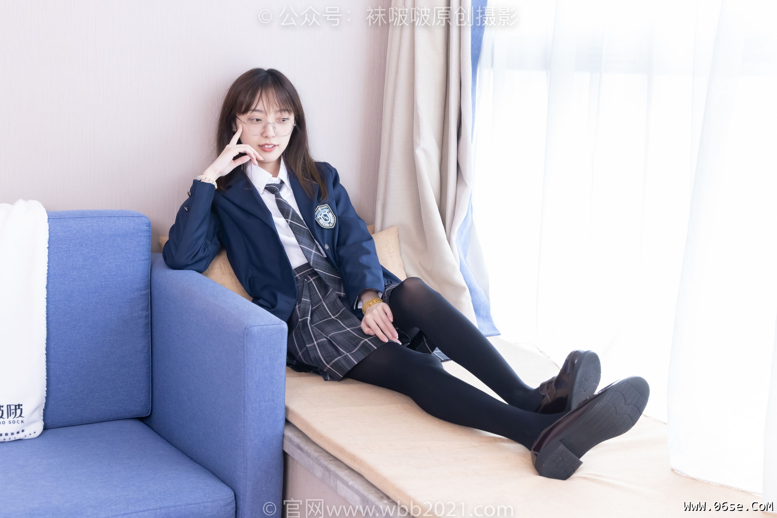 图片[127]-BoBoSocks袜啵啵 No.432 稚予 -皮鞋、厚黑丝、jk制服[184P]-六色网