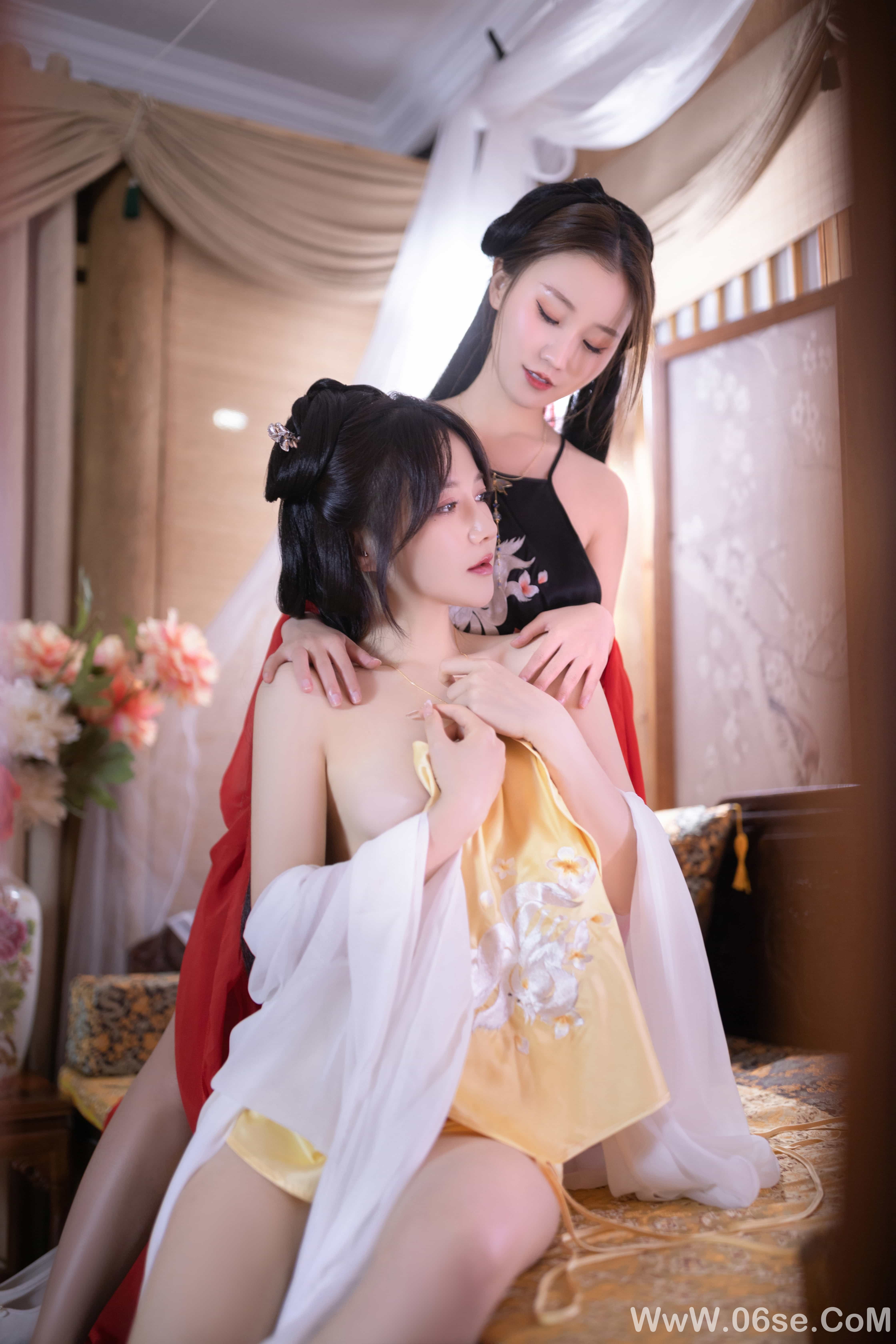 图片[57]-秀人名模鱼子酱Fish内部私购未上架《双女古装剧情》写真[153P]-六色网