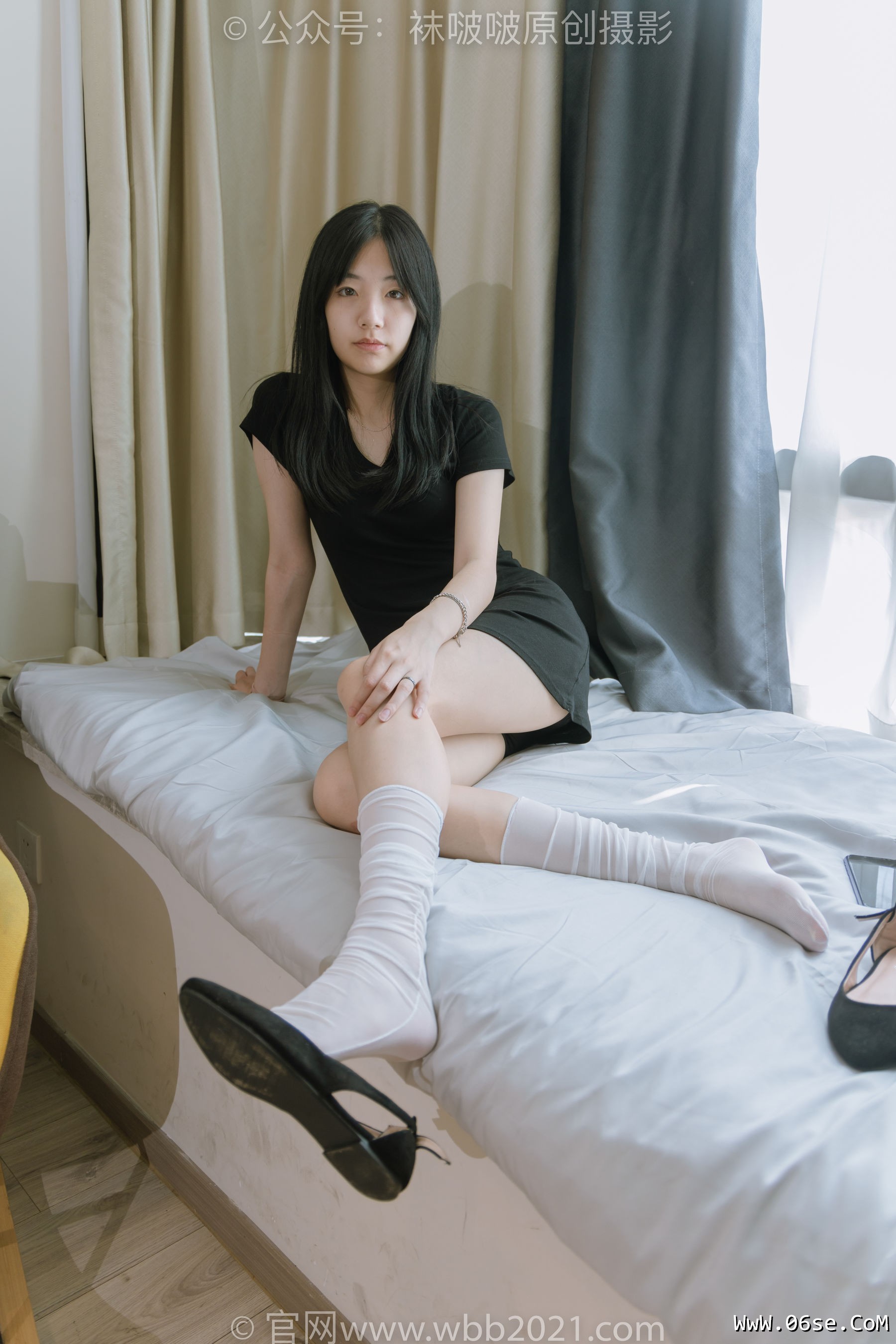 图片[131]-BoBoSocks袜啵啵 No.363 小甜豆 -两双平底鞋、黑色船袜、裸足[140P]-六色网