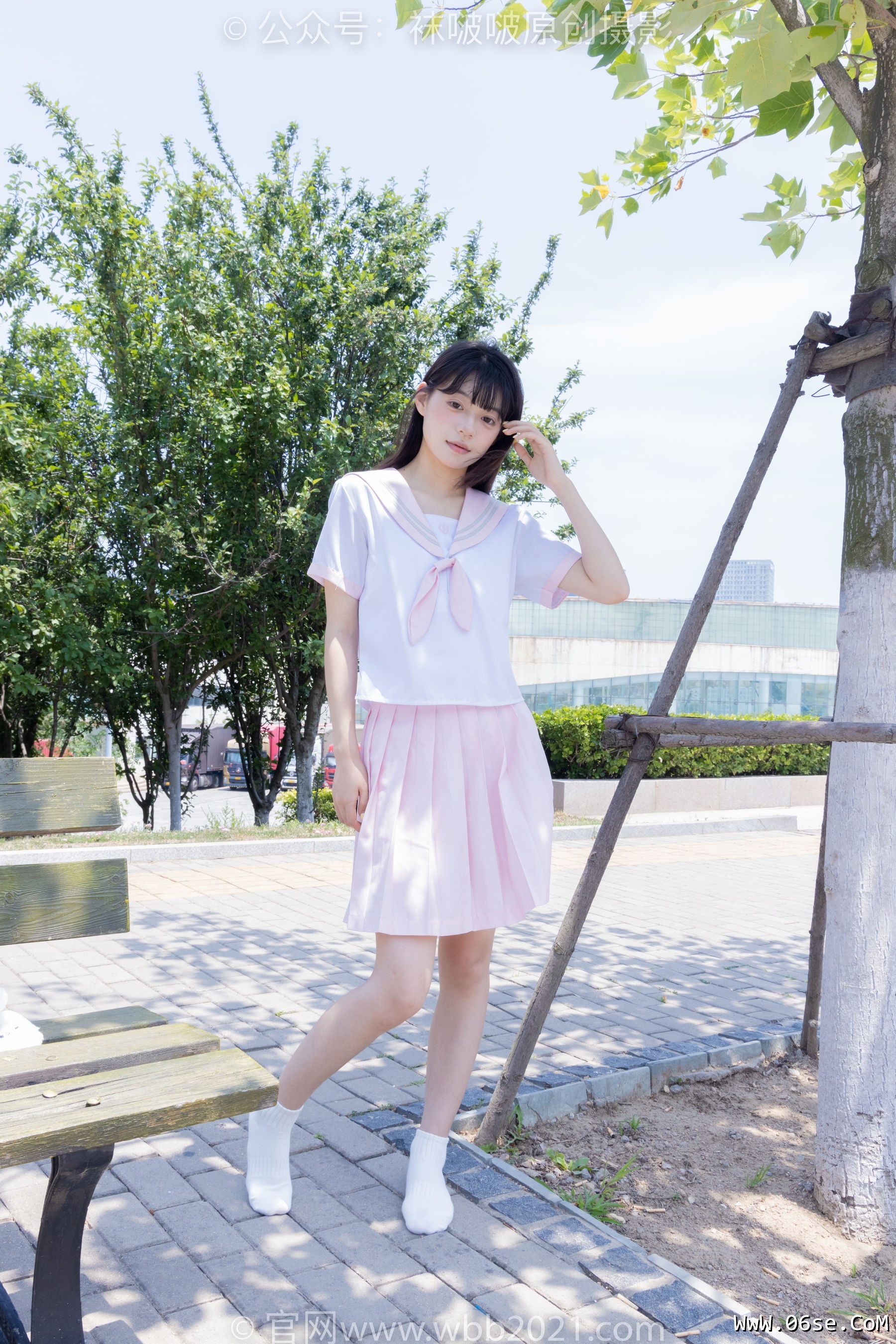 图片[128]-BoBoSocks袜啵啵 No.399 糯米 -皮鞋、白棉袜、jk制服[145P]-六色网