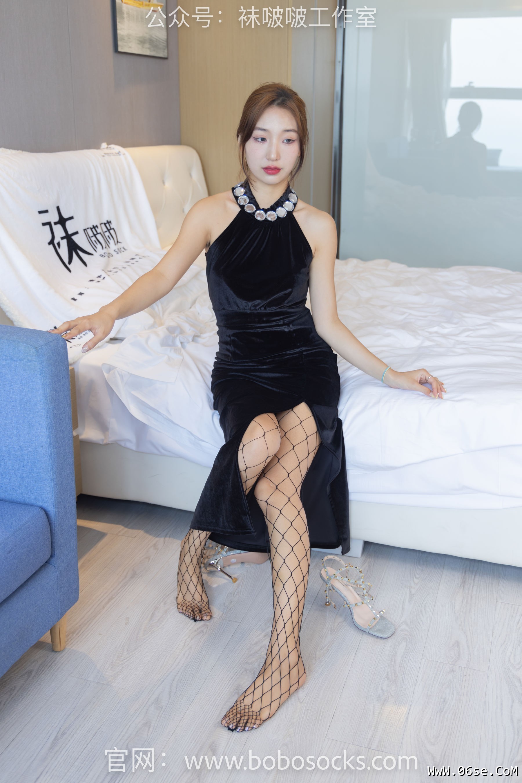 图片[123]-BoBoSocks袜啵啵 No.113 果果-高跟鞋、黑色网袜[141P]-六色网
