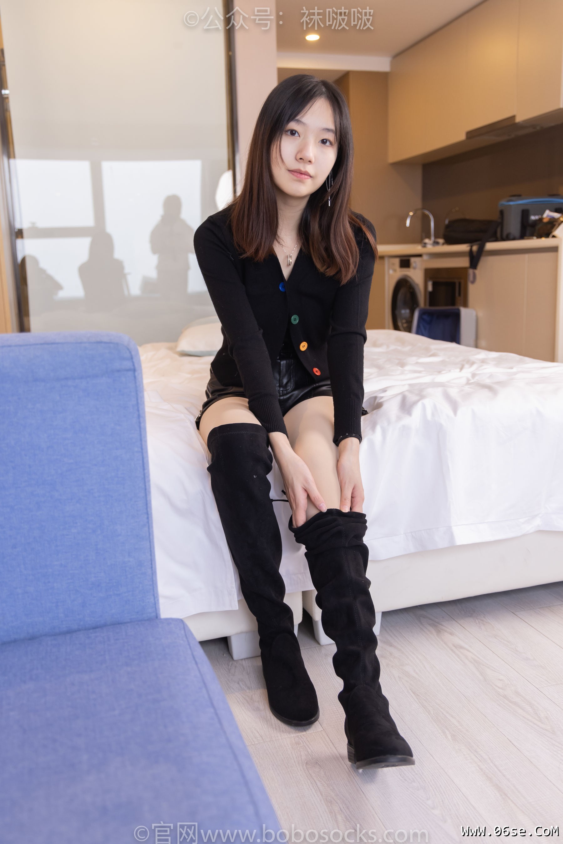 图片[104]-BoBoSocks袜啵啵 No.072 小甜豆-两双长靴、厚黑丝、厚肉丝[144P]-六色网