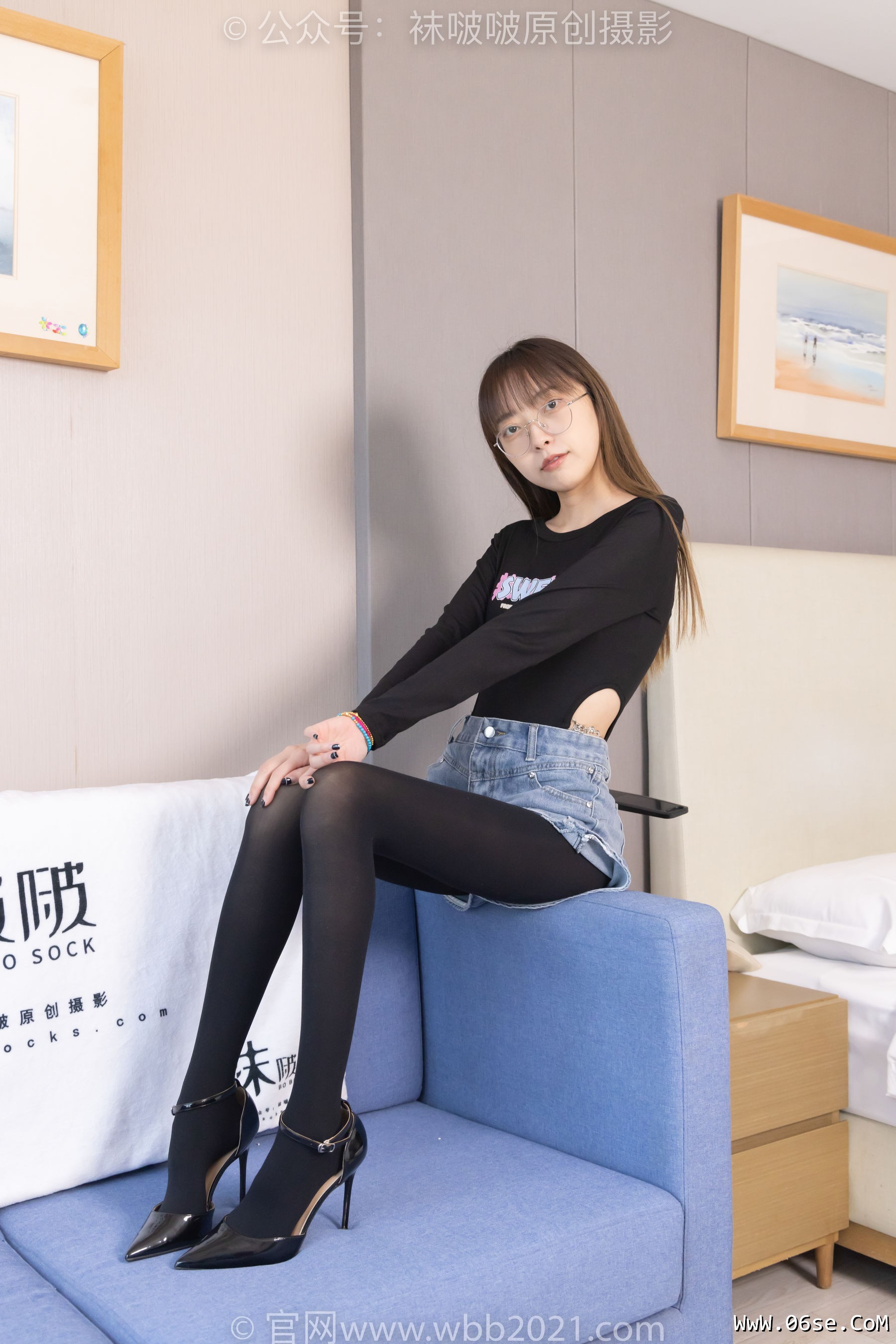 图片[35]-BoBoSocks袜啵啵 No.321 稚予 -高跟鞋、厚黑丝[150P]-六色网