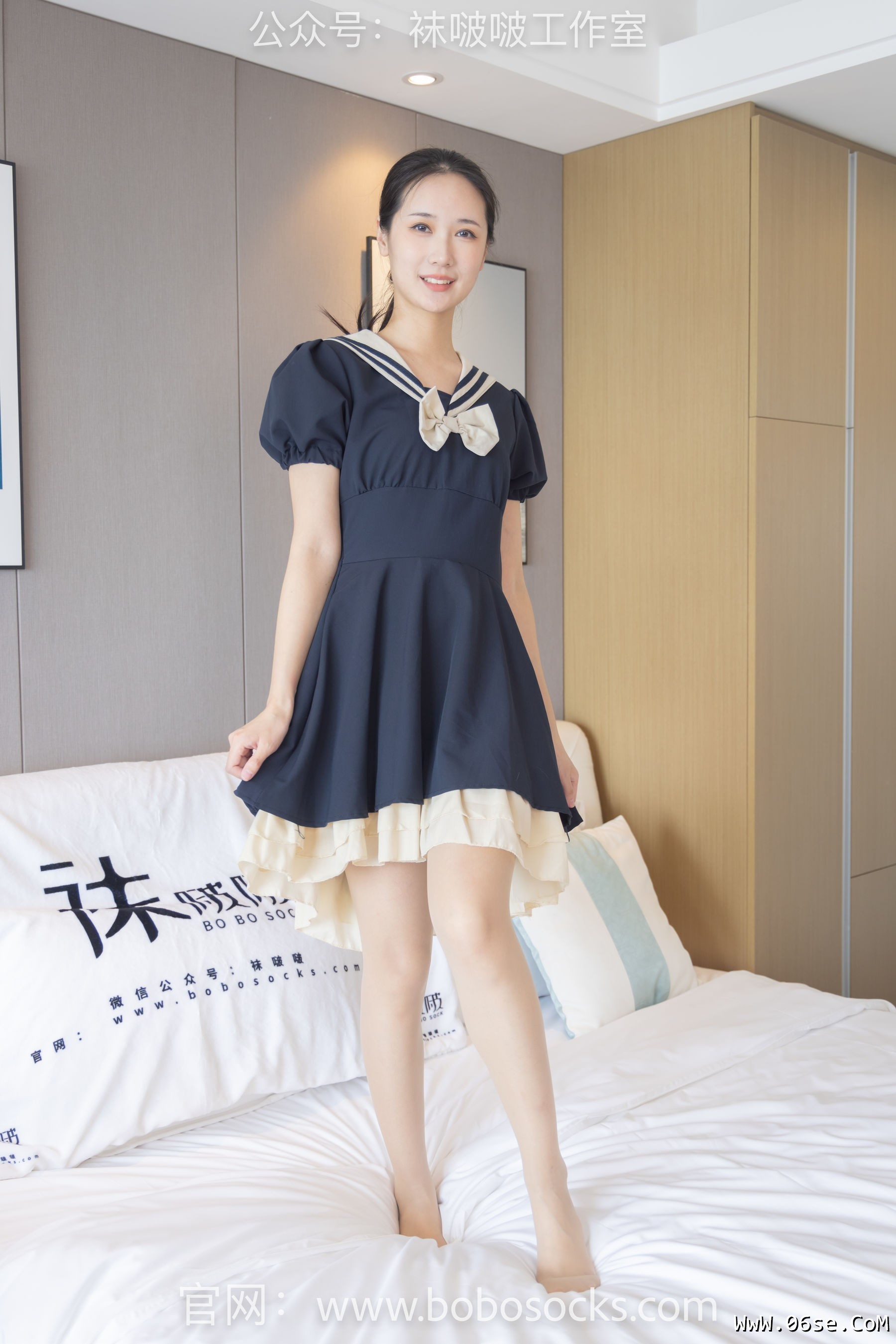 图片[101]-BoBoSocks袜啵啵 No.107 小安-平底鞋、白棉袜、肉丝[140P]-六色网