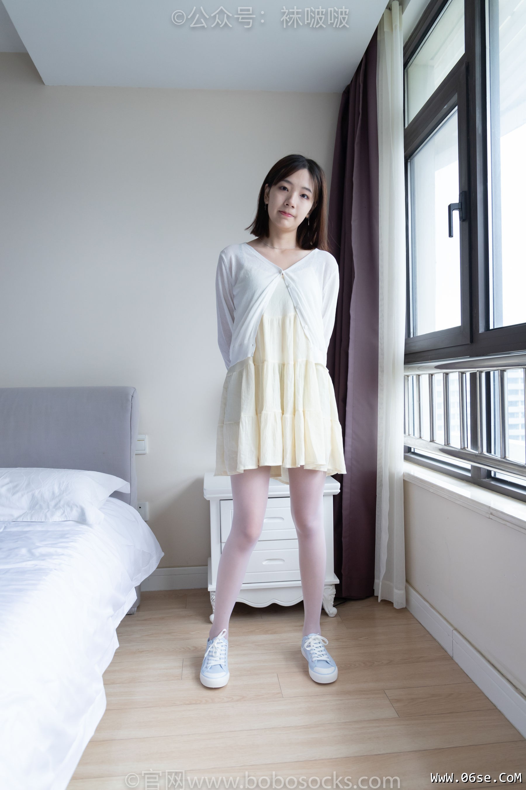 BoBoSocks袜啵啵 No.005 小甜豆-帆布鞋、薄白丝[133P]-六色网