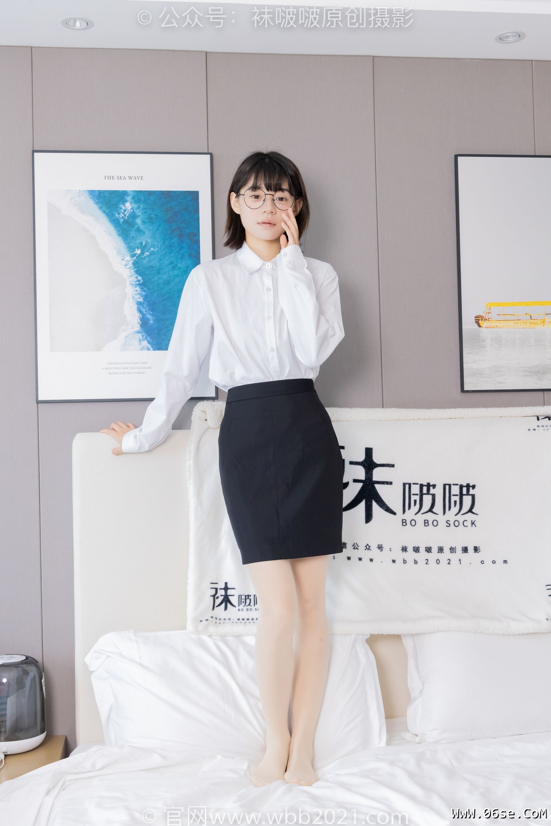 图片[130]-BoBoSocks袜啵啵 No.436 糯米 -OL制服、两双平底鞋、薄黑丝、厚肉丝[150P]-六色网