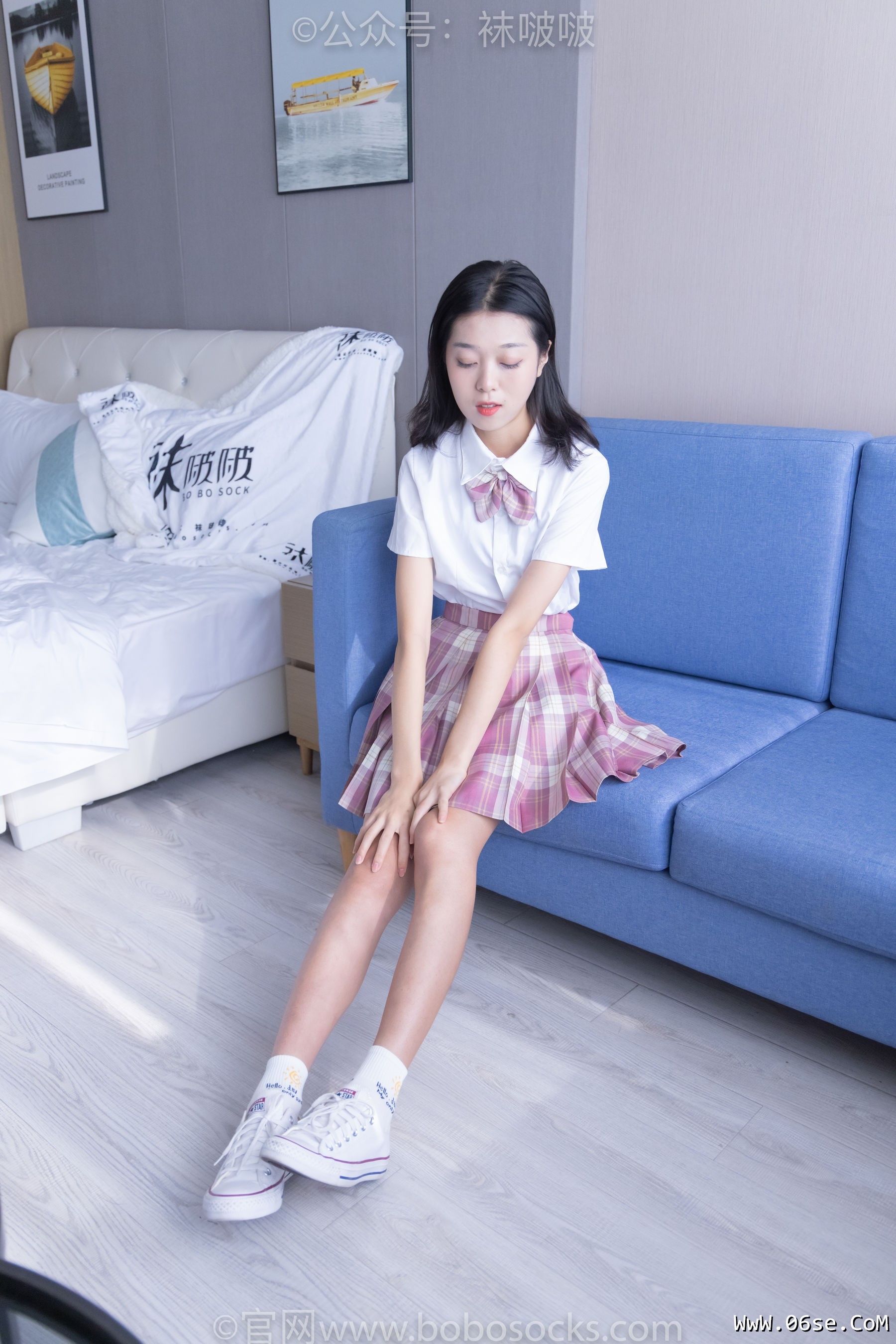 图片[11]-BoBoSocks袜啵啵 No.052 瑶瑶-JK制服、帆布鞋、白棉袜、裸足[133P]-六色网