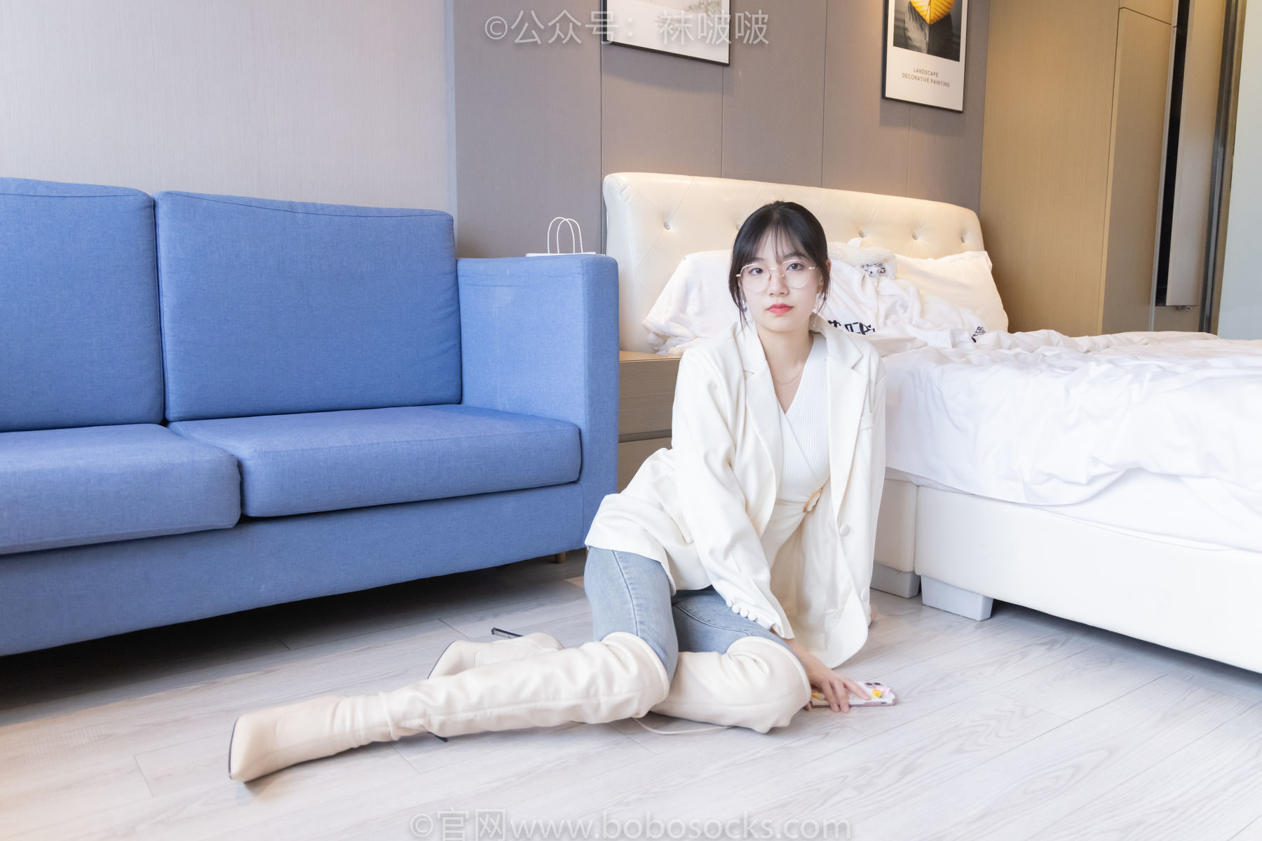 图片[9]-BoBoSocks袜啵啵 No.050 小甜豆-高跟长靴、白棉袜[175P]-六色网