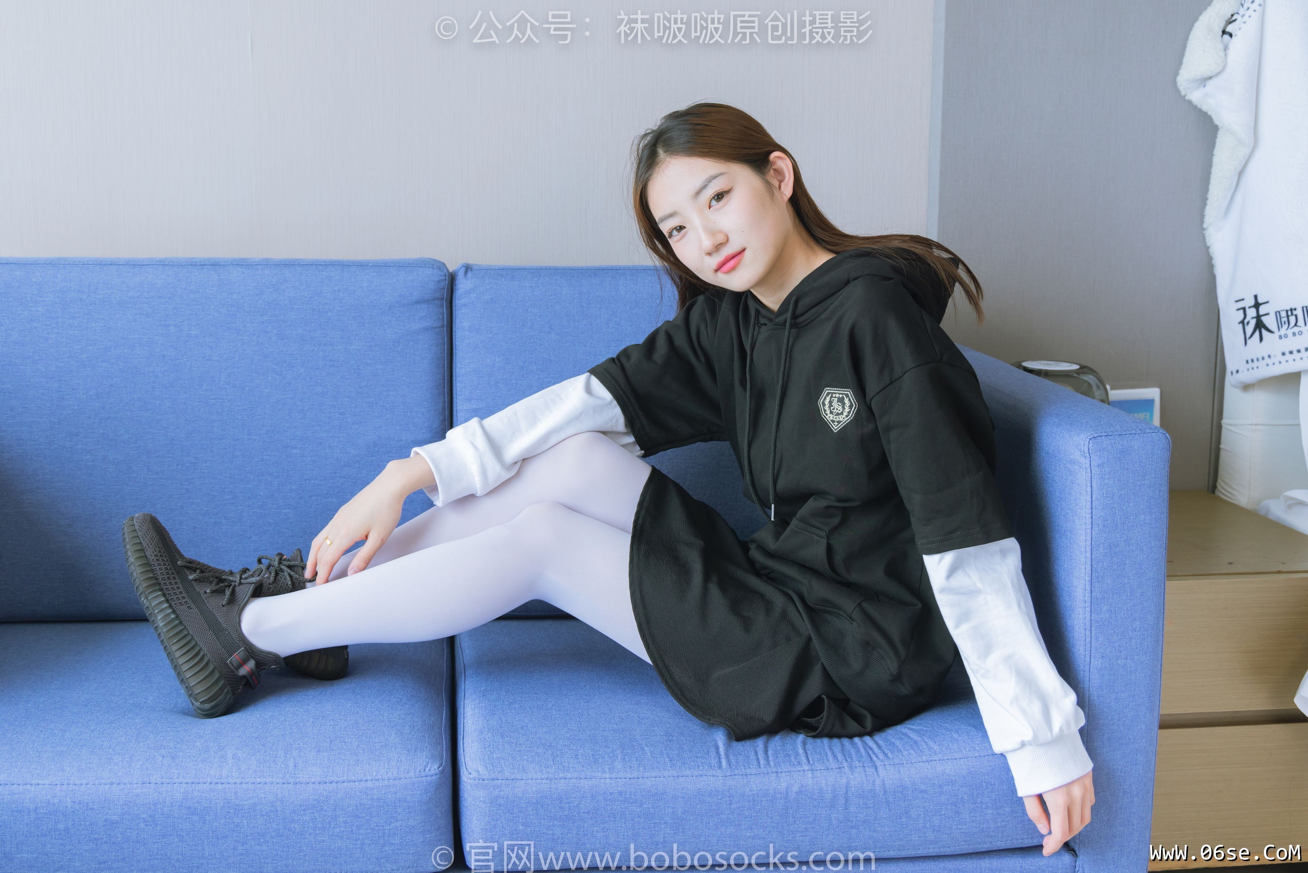 图片[58]-BoBoSocks袜啵啵 No.214 小沫 -黑色运动鞋、厚白丝[142P]-六色网