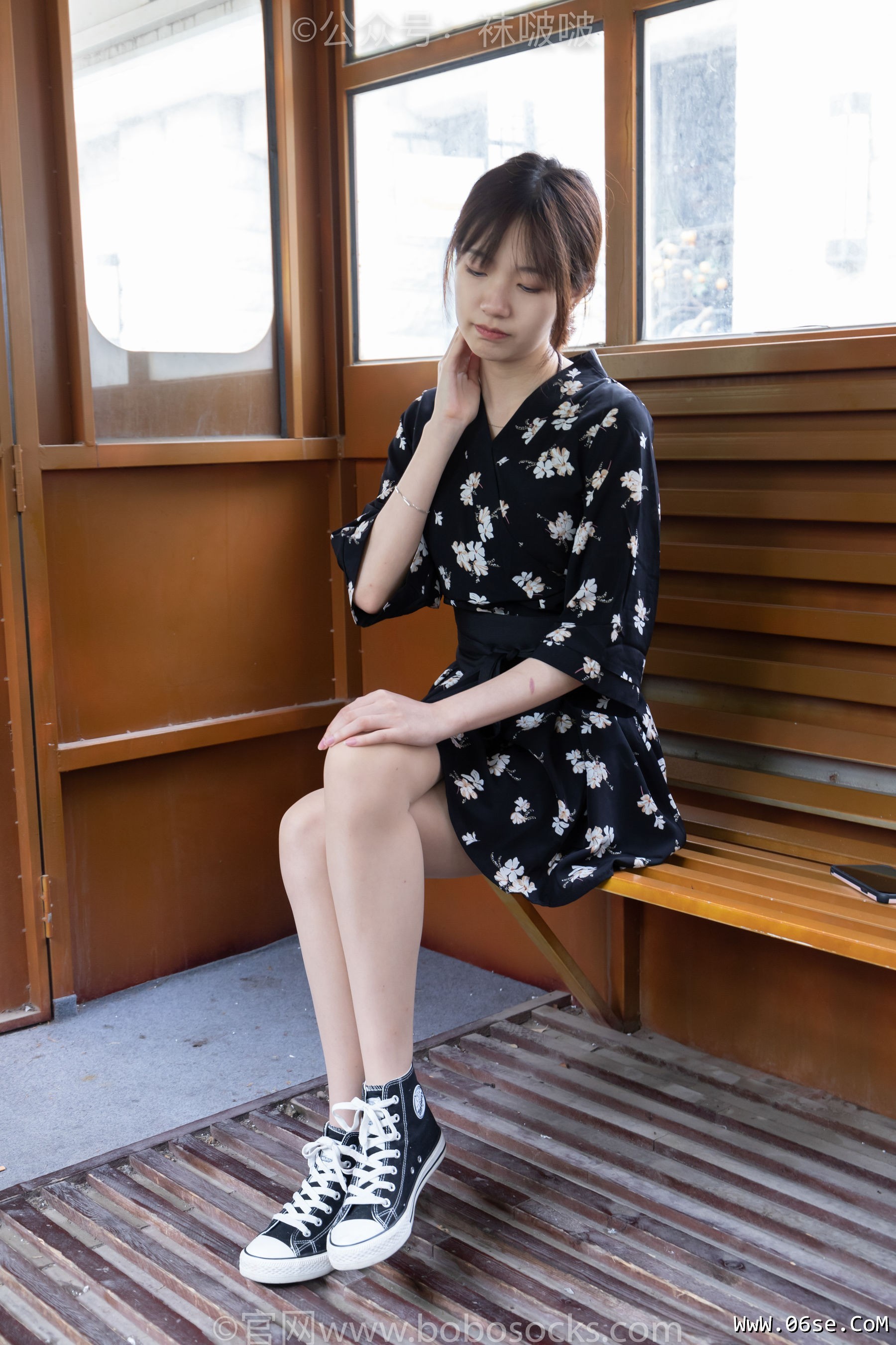 图片[33]-BoBoSocks袜啵啵 No.013 小甜豆-匡威帆布鞋、浅灰色短棉袜、肉丝[132P]-六色网