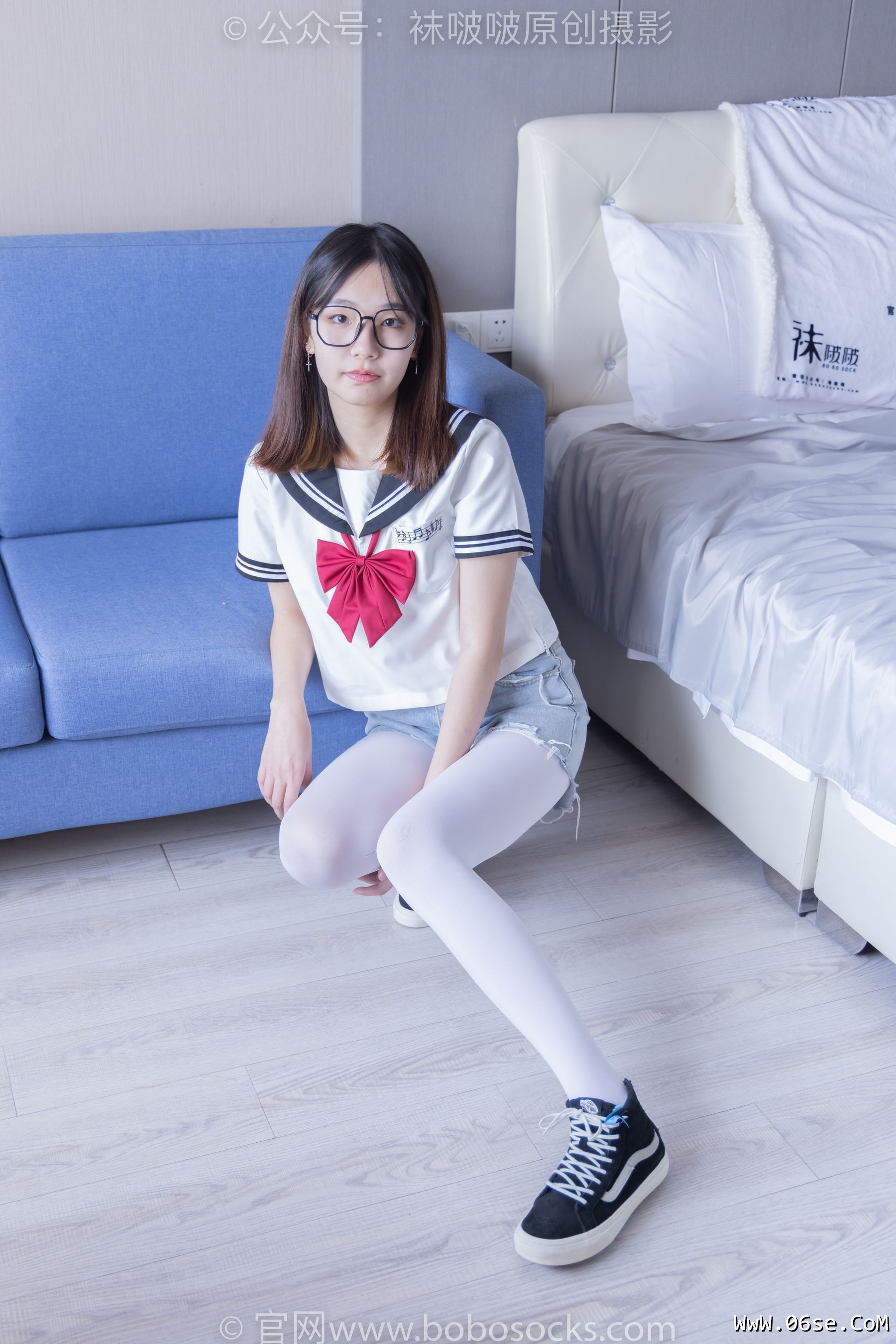 图片[60]-BoBoSocks袜啵啵 No.215 小甜豆-三双帆布鞋板鞋、厚白丝、黑丝[144P]-六色网