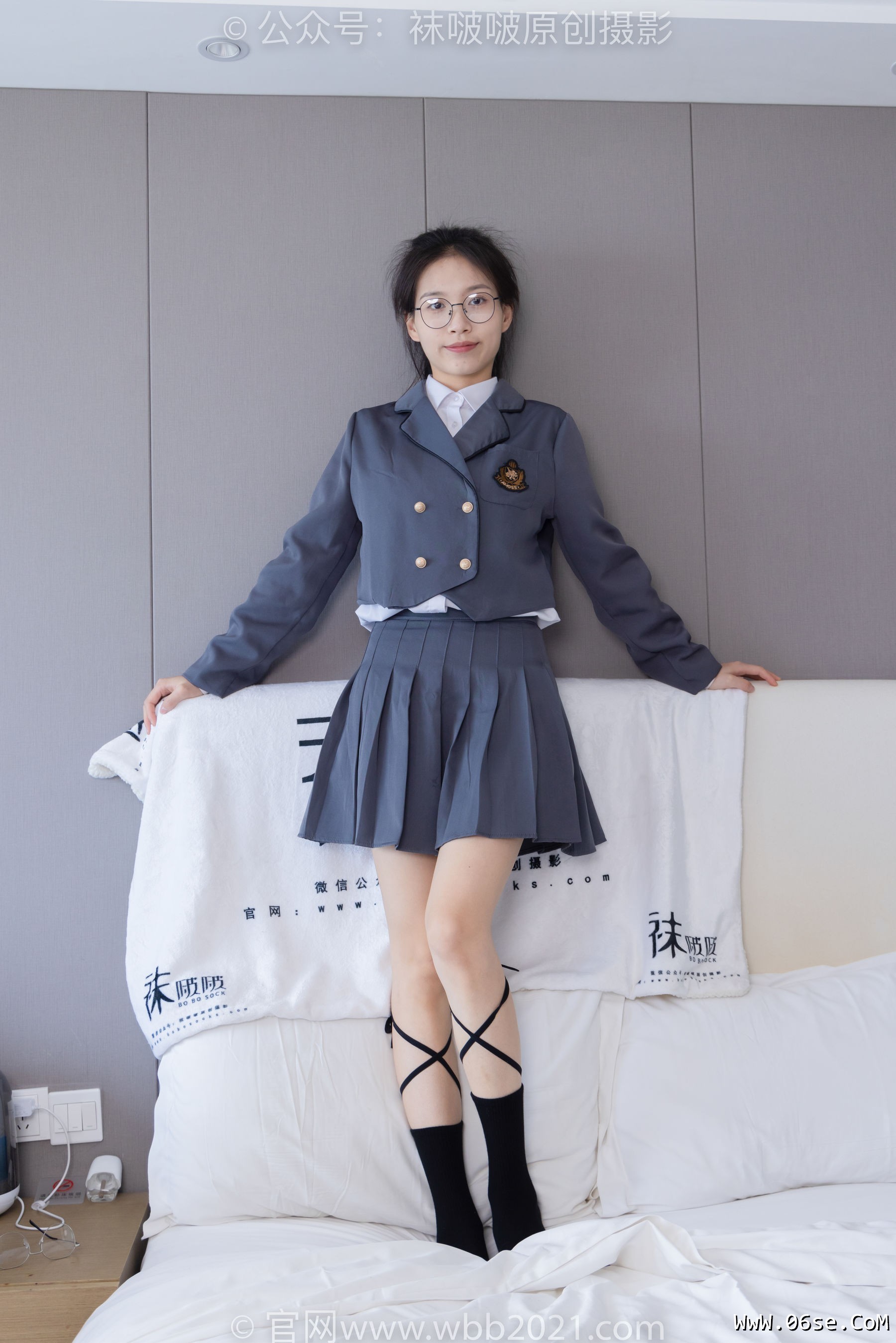 图片[26]-BoBoSocks袜啵啵 No.268 芝士 -黑皮鞋、绑带黑棉袜、学院制服[139P]-六色网